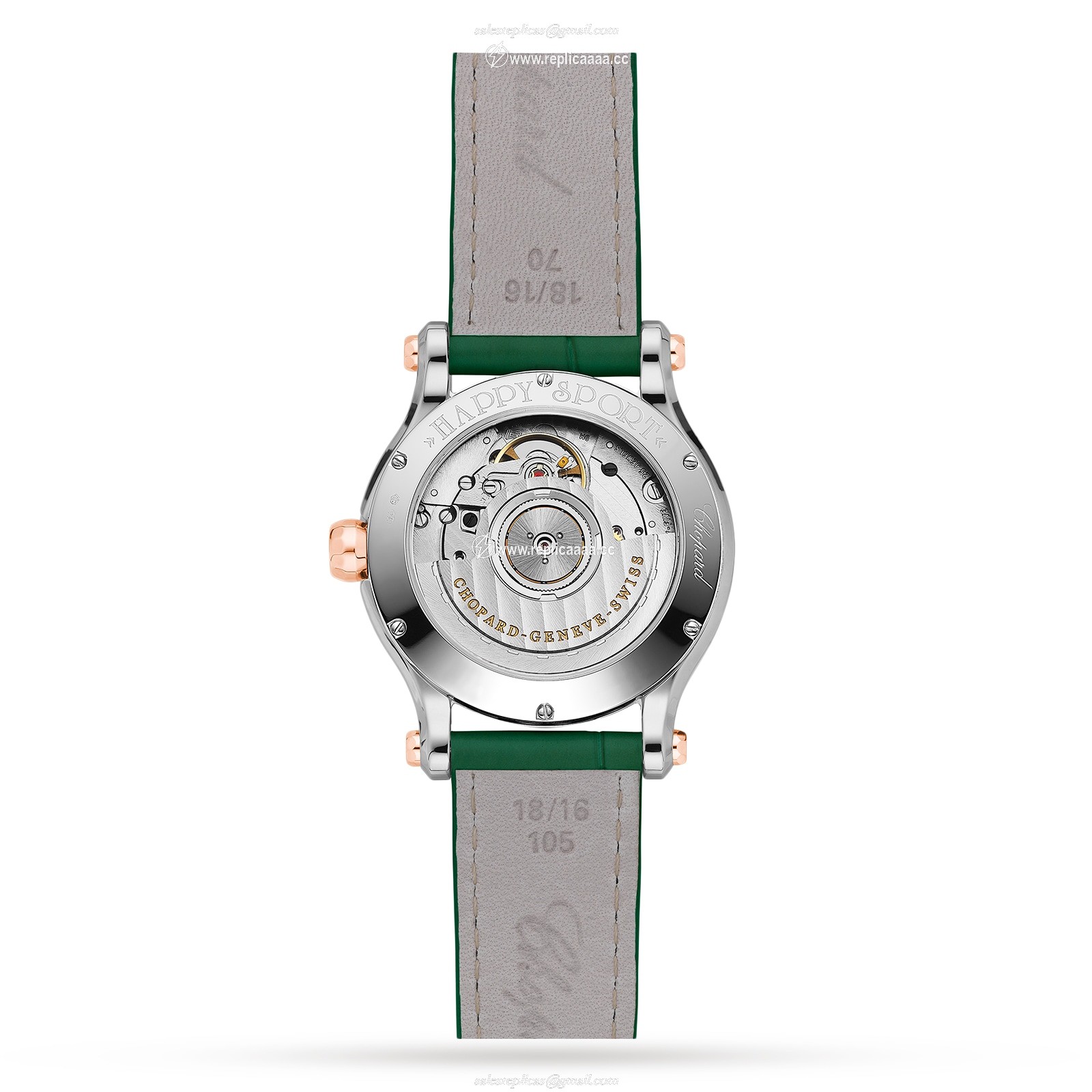 Replica Chopard Happy Sport Green Ladies details 278578-6002