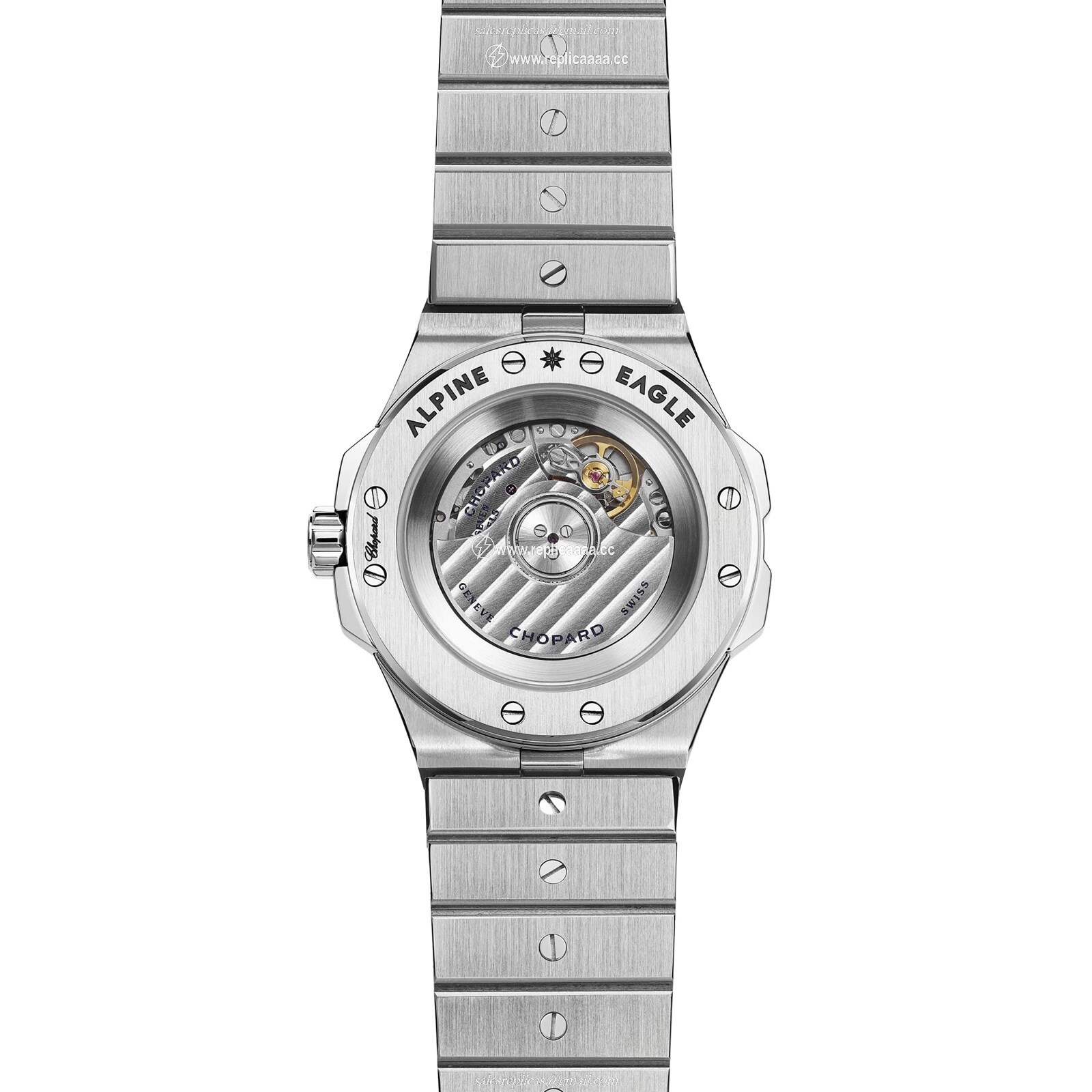 Replica Chopard Alpine Eagle 36mm Ladies details Automatic Lucent Steel Diamonds 298601-3004