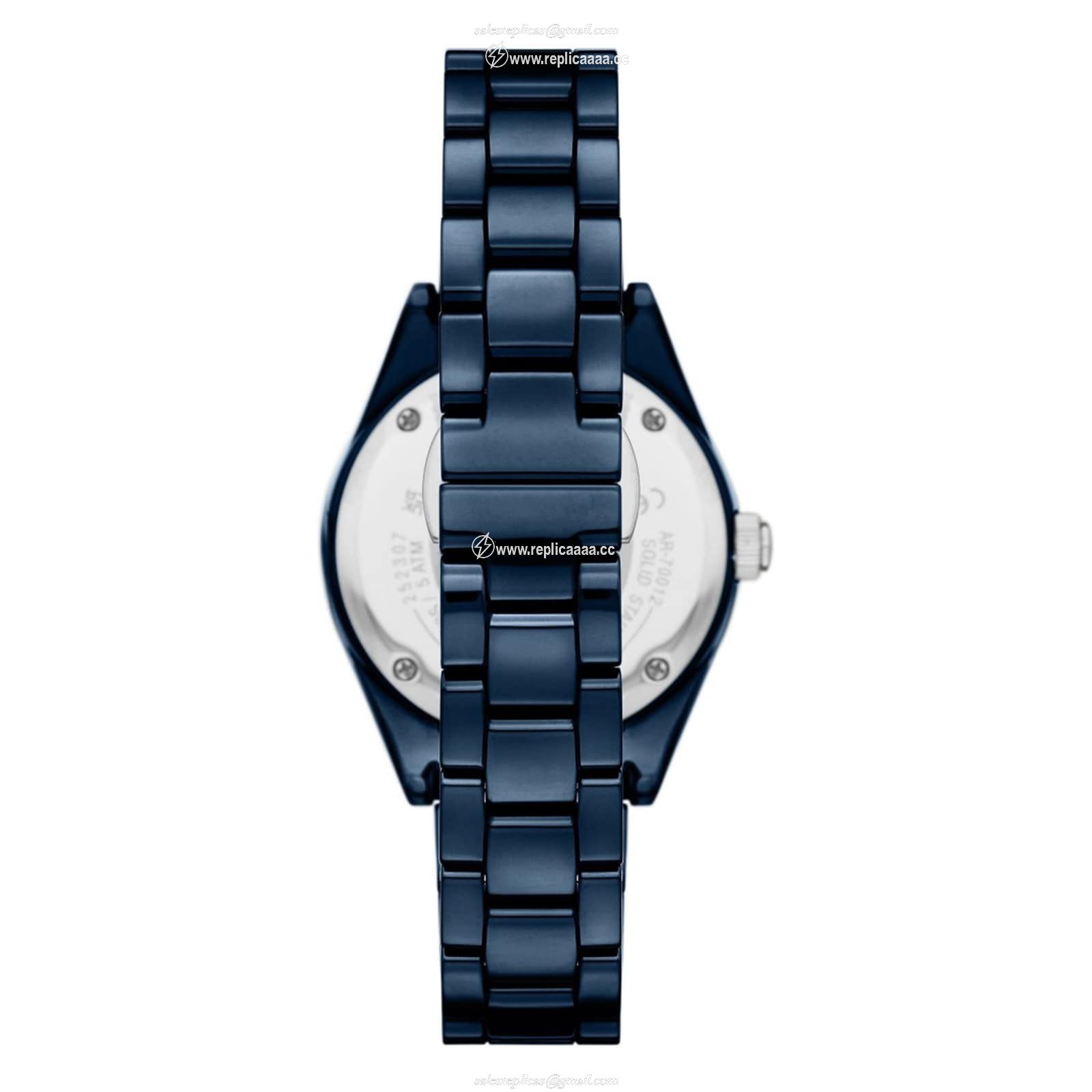 Replica Emporio Armani Leo Ladies details 36mm Blue AR70012