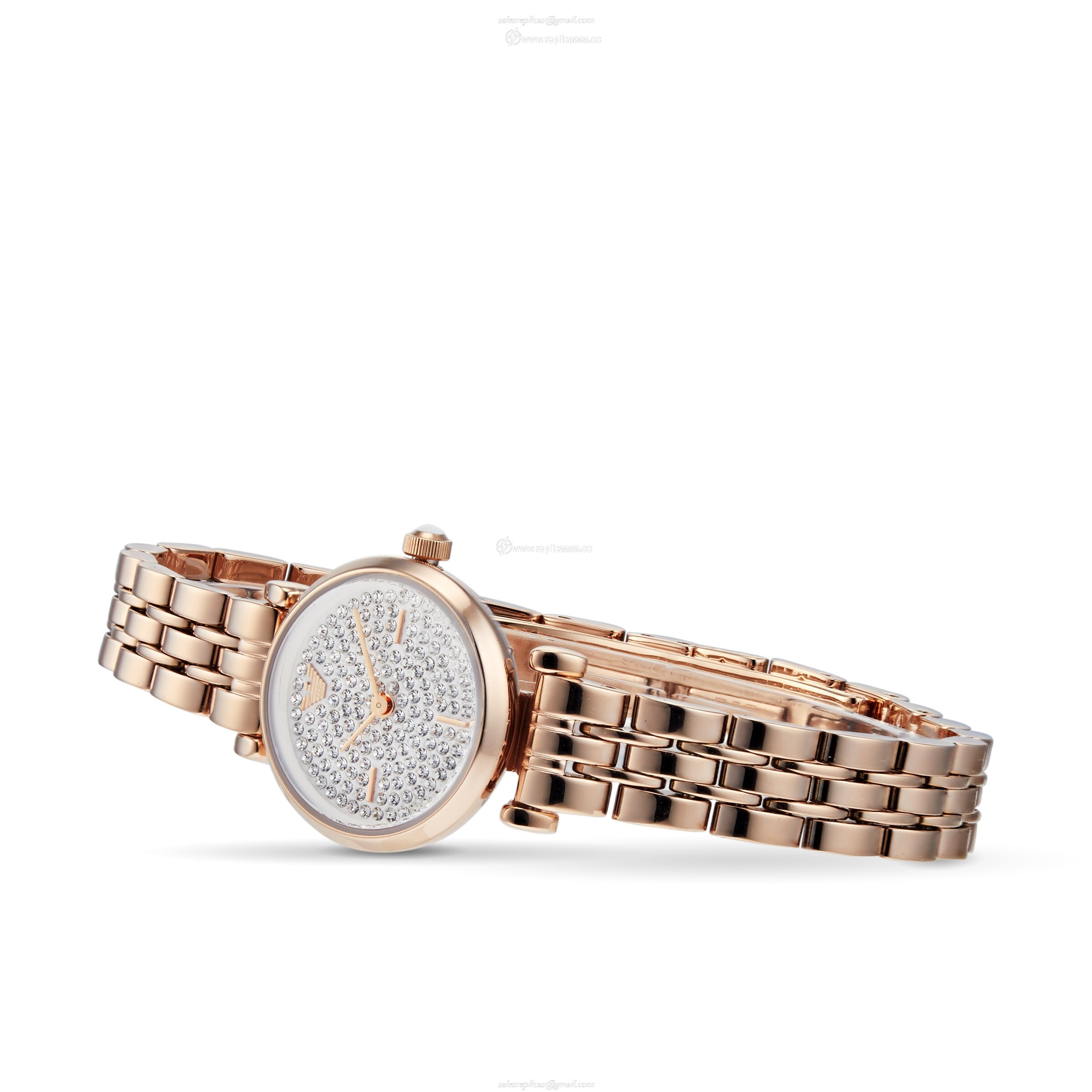 Replica Emporio Armani T-Bar Rose Gold Tone and White Dial Ladies details AR11266 2 Replica Emporio Armani T-Bar Rose Gold Tone and White Dial Ladies details AR11266