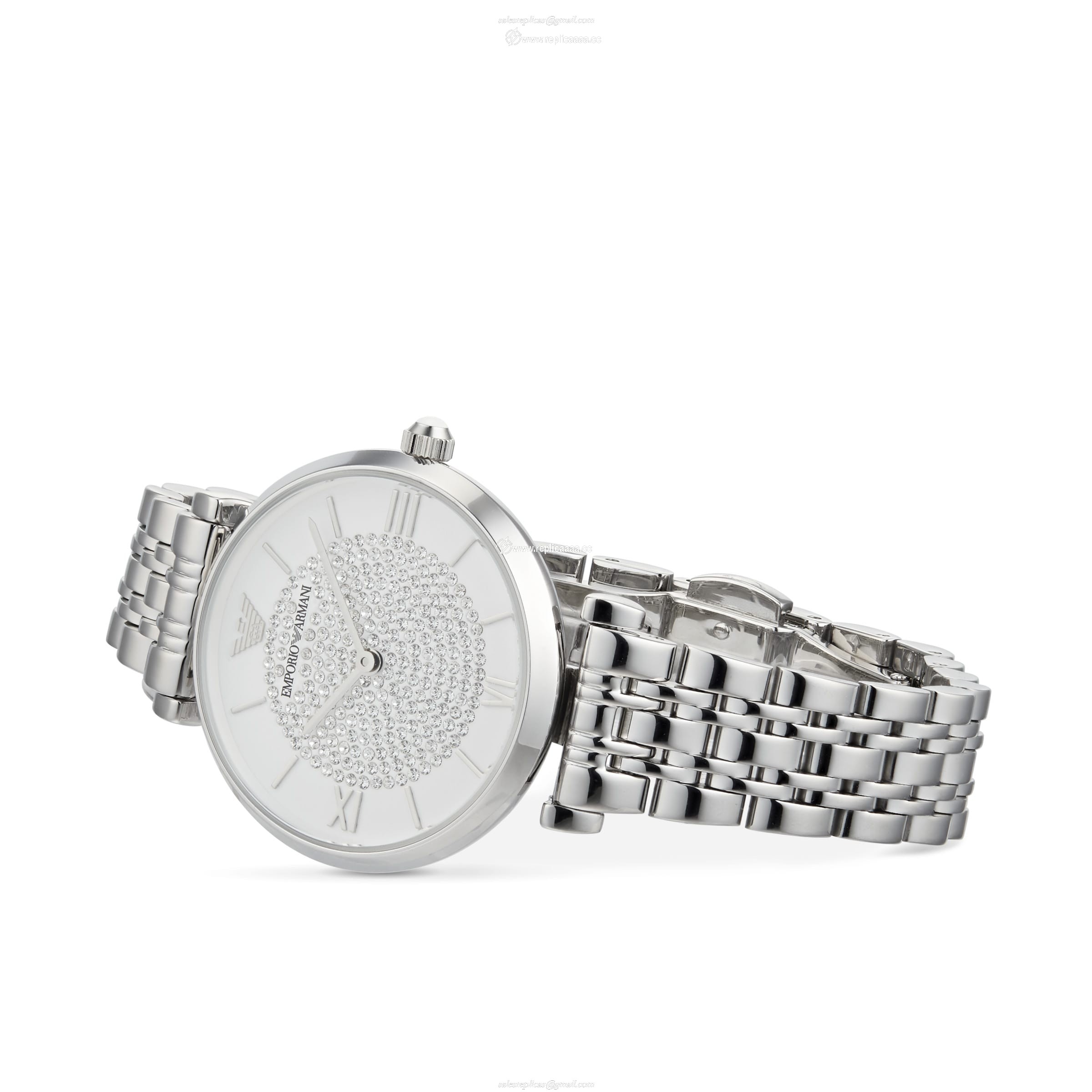 Replica Emporio Armani T-Bar Stainless Steel Ladies details AR1925