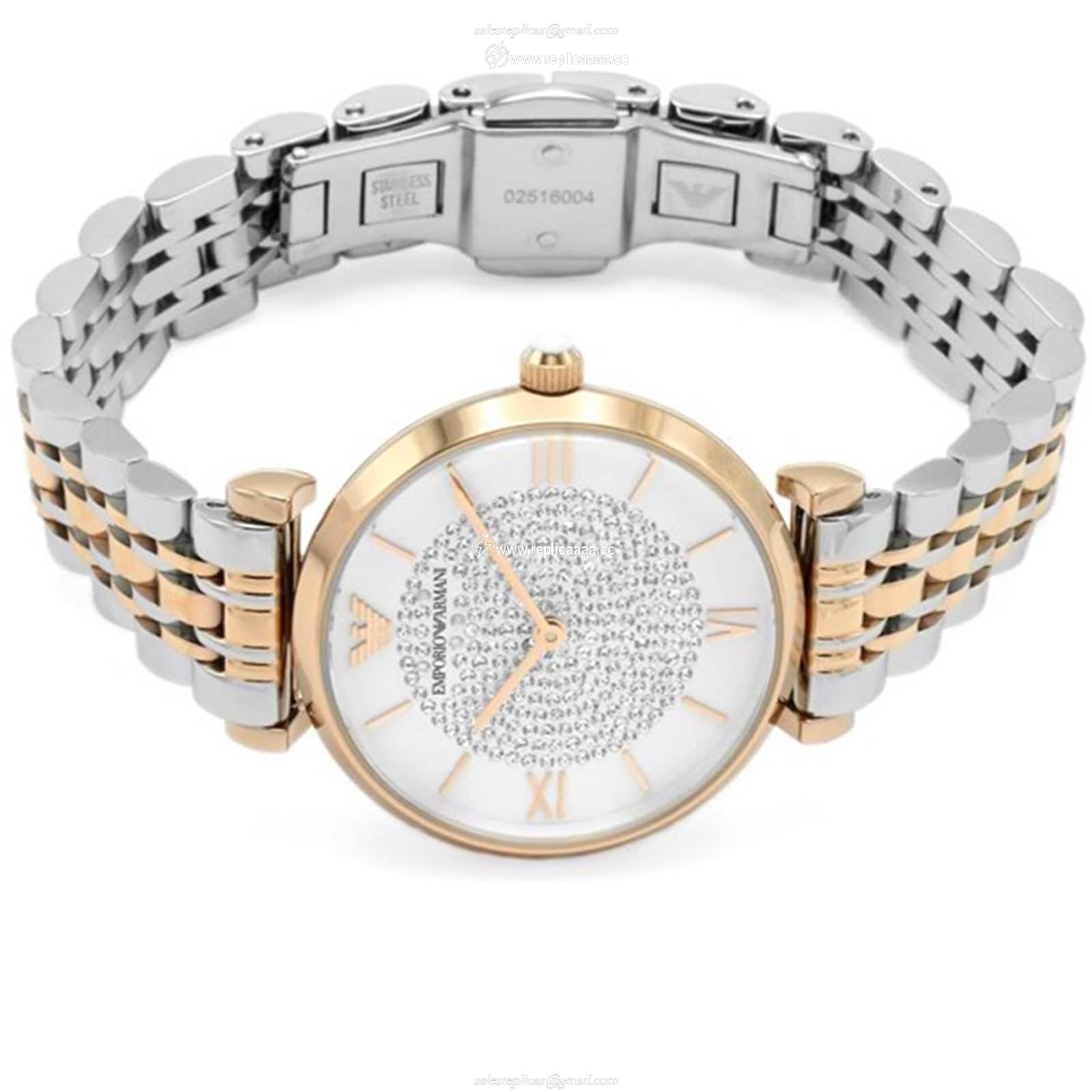 Replica Emporio Armani T-Bar Two Tone Ladies details AR1926 2 Replica Emporio Armani T-Bar Two Tone Ladies details AR1926