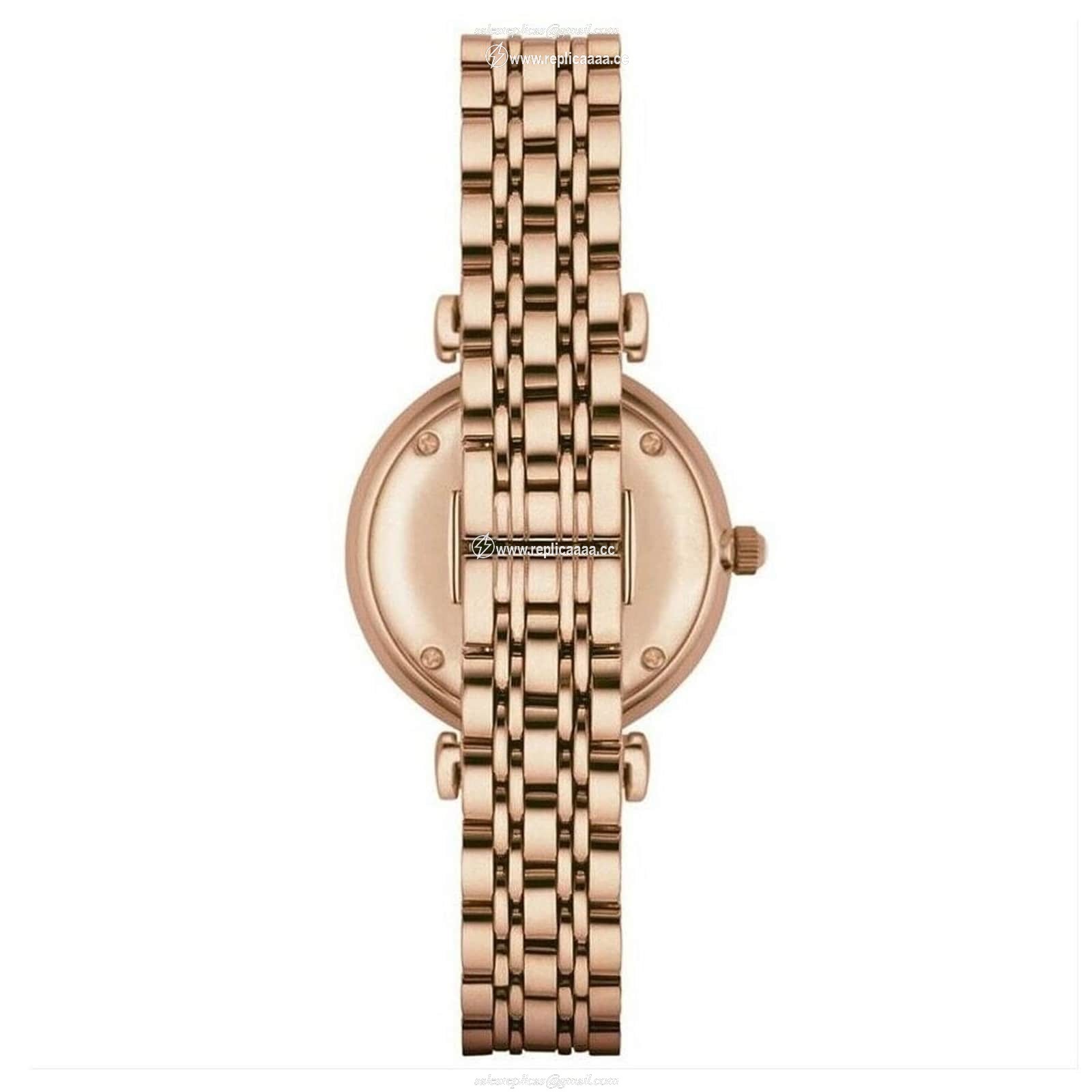Replica Emporio Armani T-Bar Rose Gold Tone Bracelet Ladies details AR1909