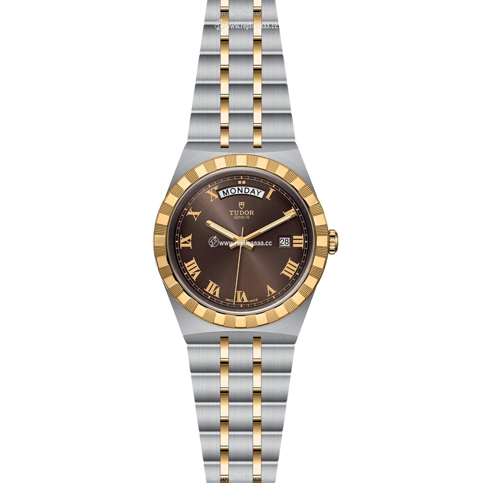 Replica Tudor Royal S G 41mm Steel Case Chocolate Brown Dial M28603-0007