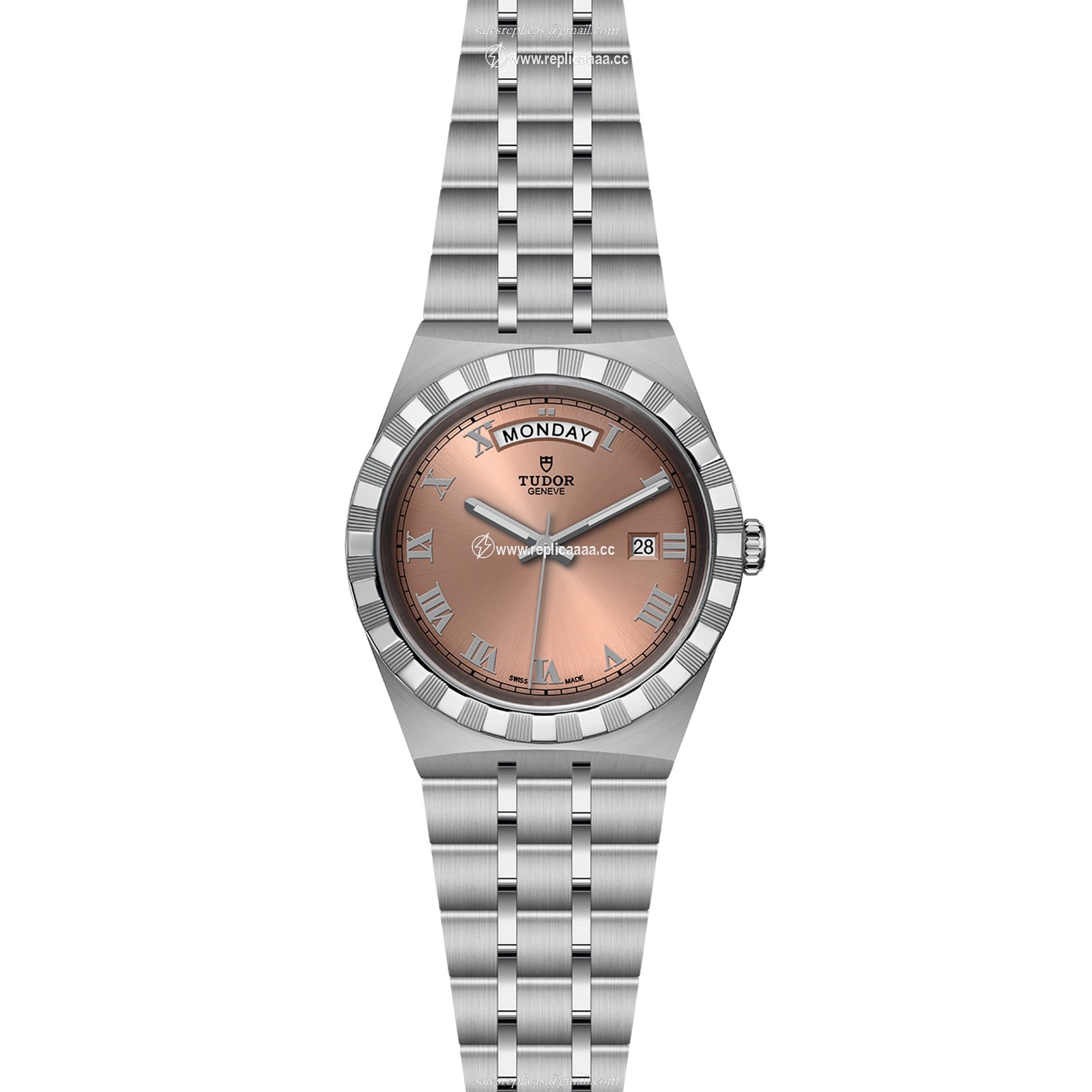 Replica Tudor Royal 41mm Steel Case Salmon Dial M28600-0009 2 Replica Tudor Royal 41mm Steel Case Salmon Dial M28600-0009