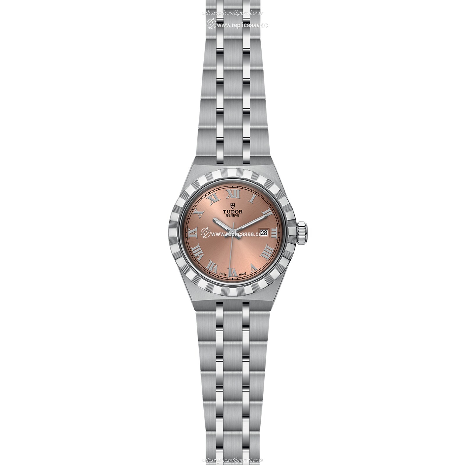 Replica Tudor Royal 28mm Steel Case Salmon Dial M28300-0008