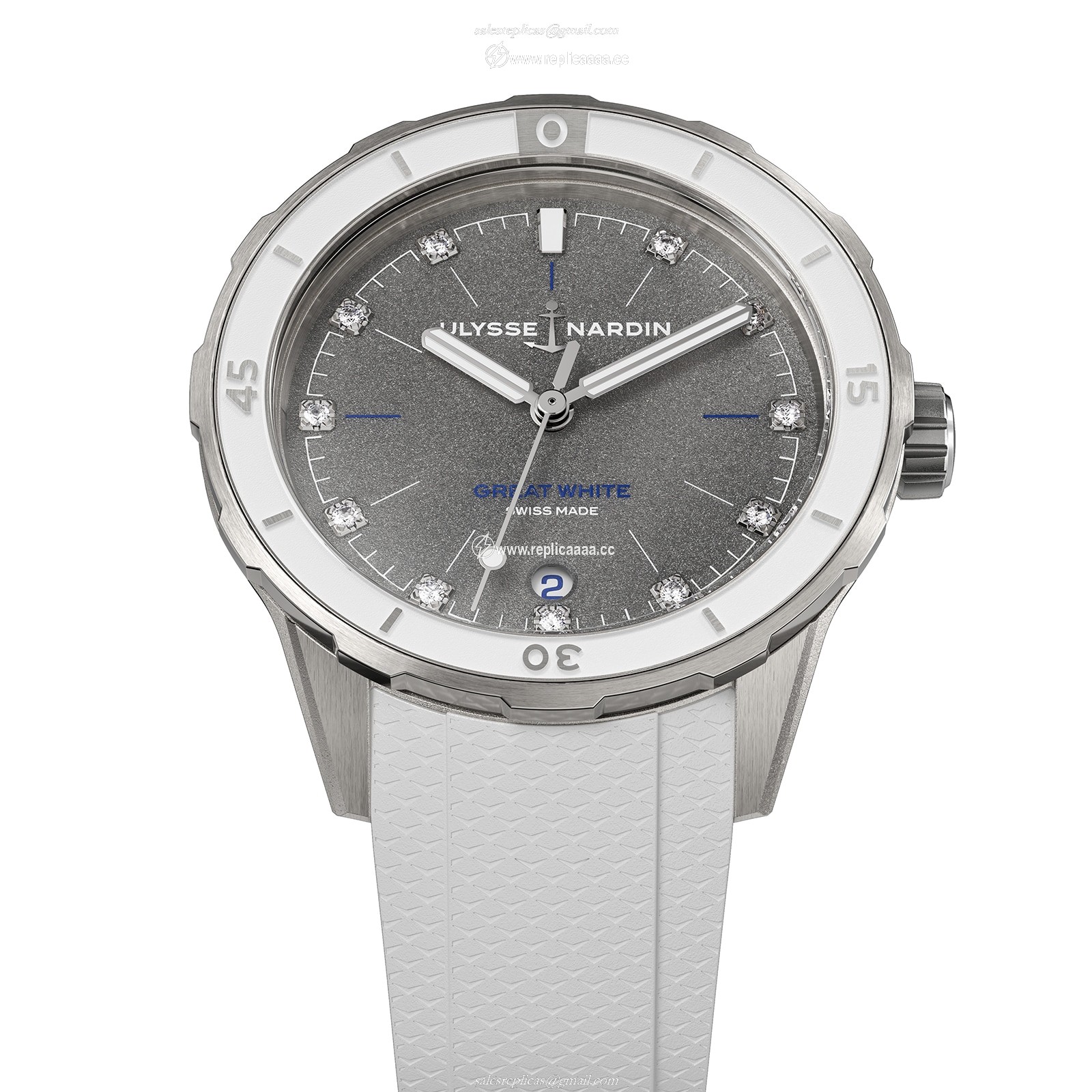Replica Ulysse Nardin Diver 39mm Stainless Steel Case And Bezel 8163-182LE-3/11-GW 2 Replica Ulysse Nardin Diver 39mm Stainless Steel Case And Bezel 8163-182LE-3/11-GW