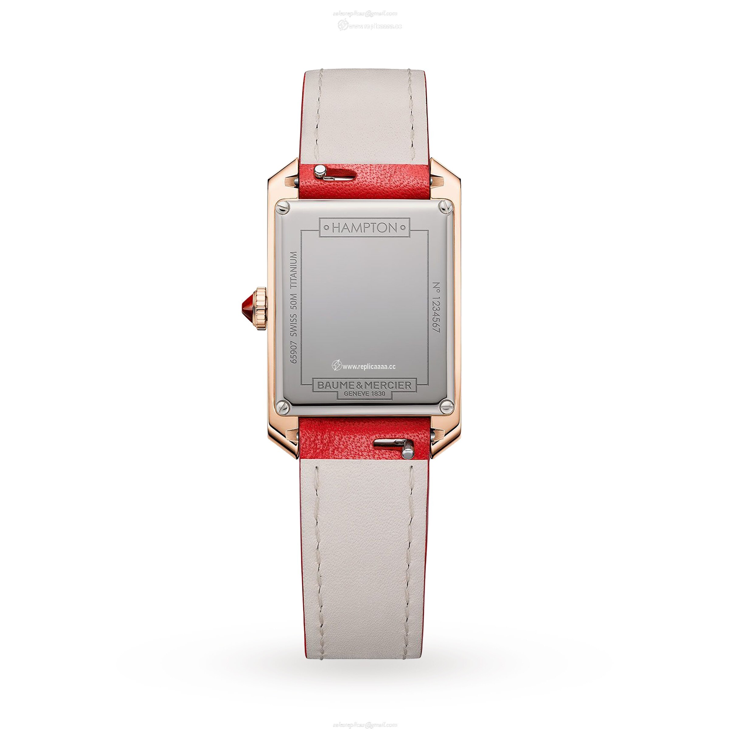 Replica Baume & Mercier Hampton Ladies Red details 35 x 22mm BM0A10628