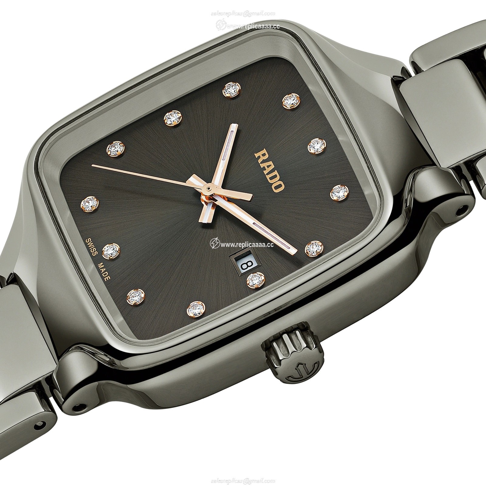 Replica Rado True Square Diamonds 29mm Ladies details R27079702