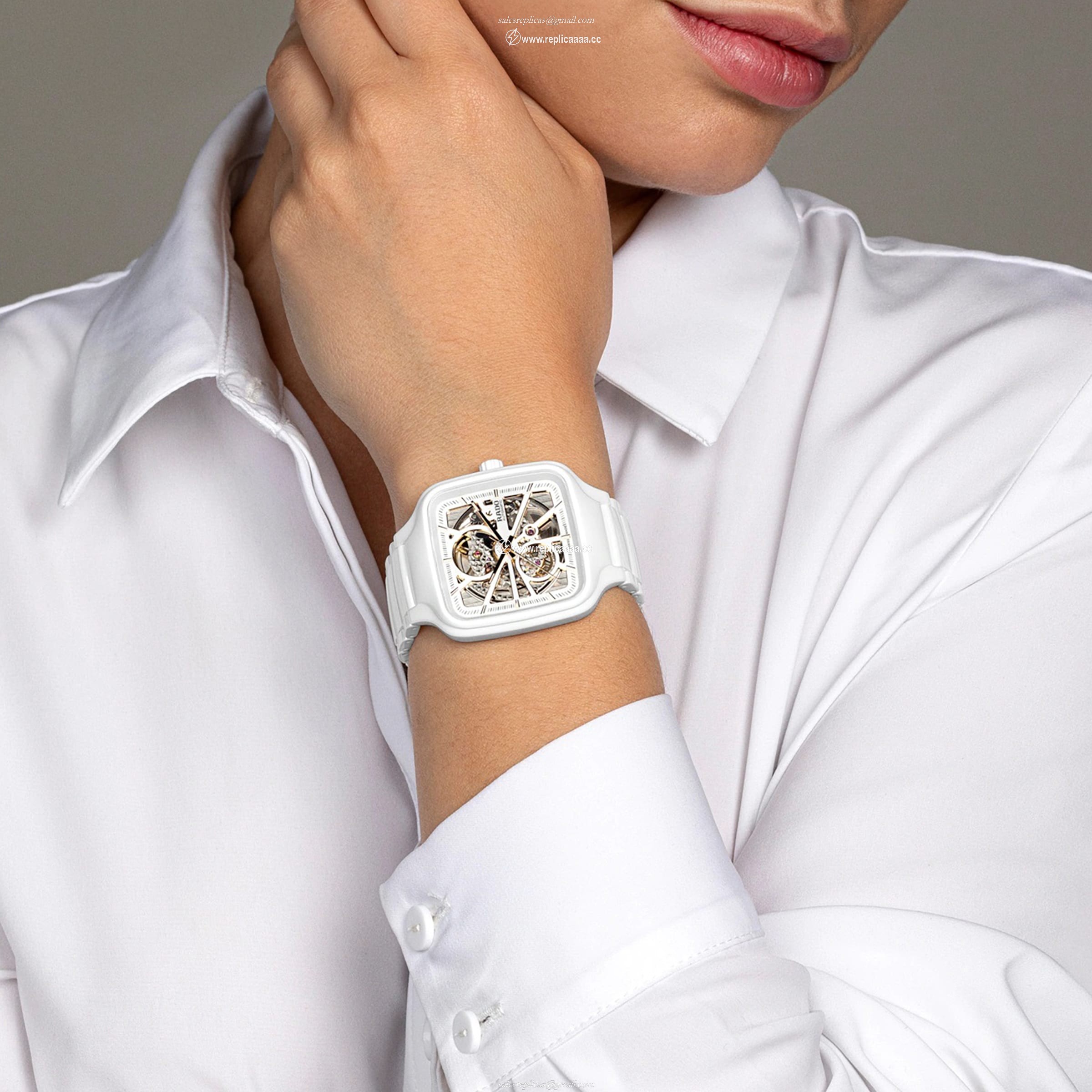 Replica Rado True Square Automatic Open Heart 38mm R27073012