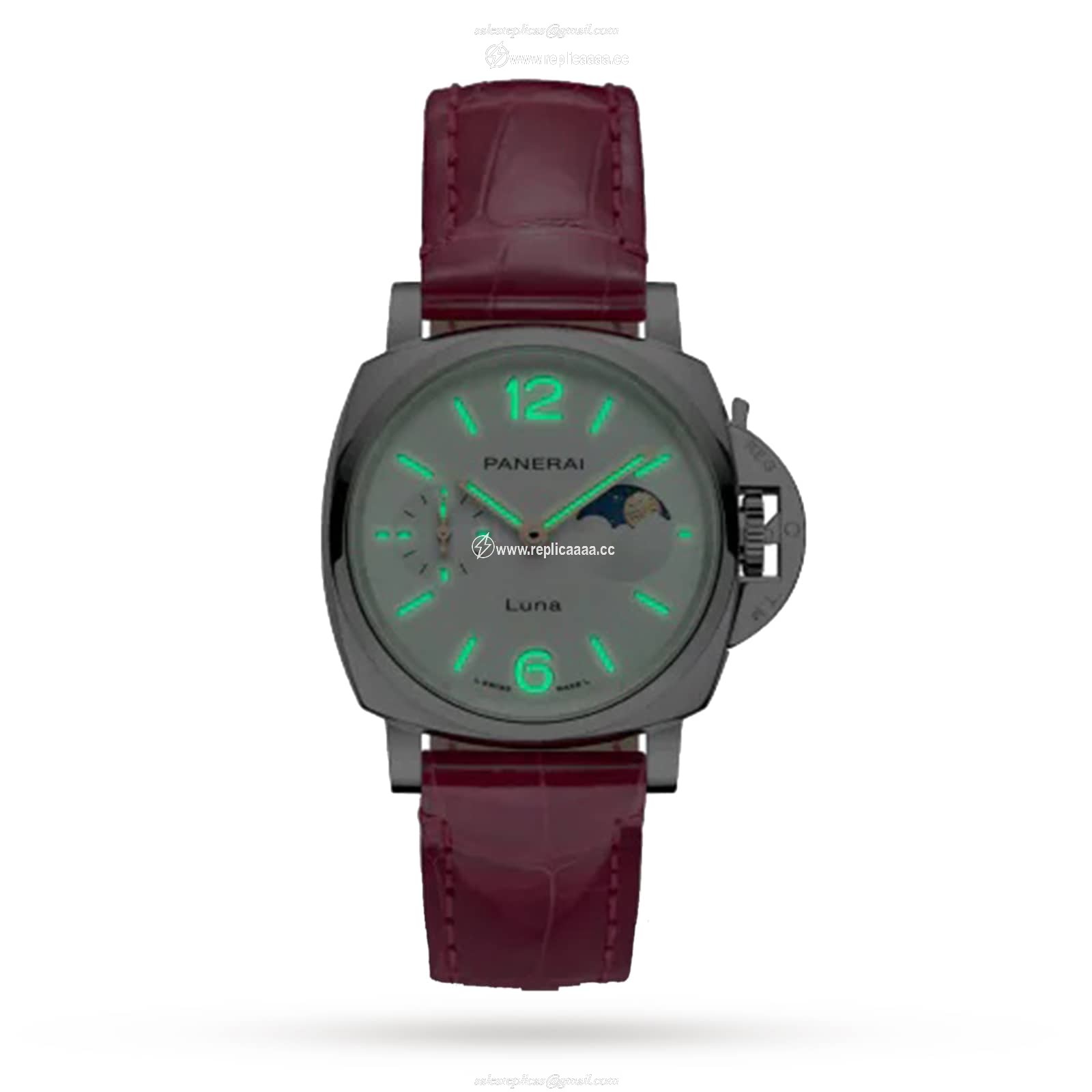 Replica Panerai Luminor Due Luna Moonphase 38mm Ladies details - Pink PAM01180