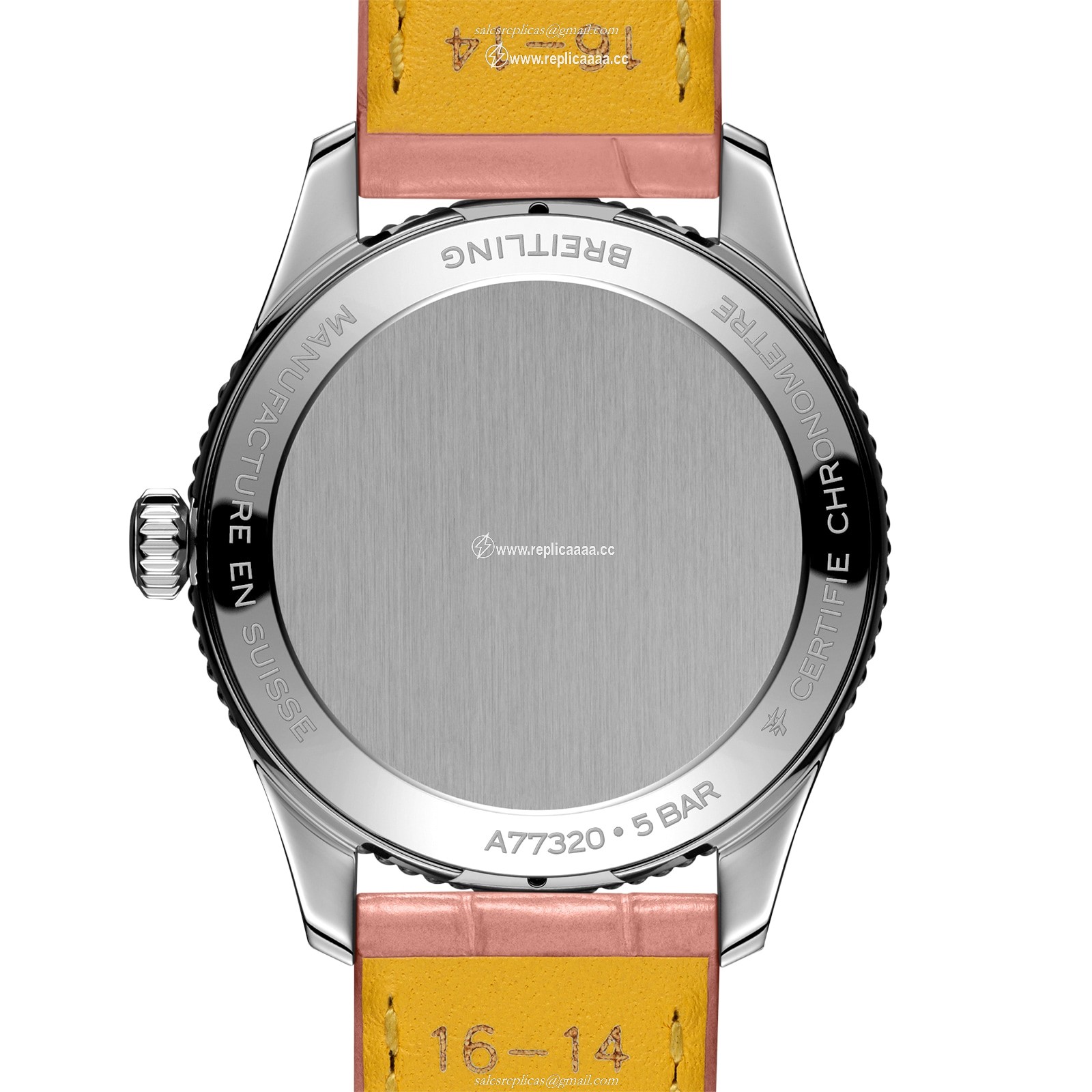 Replica Breitling Navitimer 32mm Ladies details Pink Mother Of Pearl Alligator A77320D91K1P1