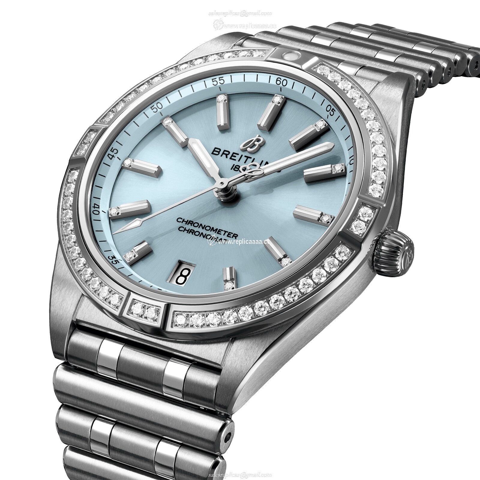 Replica Breitling Chronomat Automatic 36mm Ladies details Blue G10380591C1G1