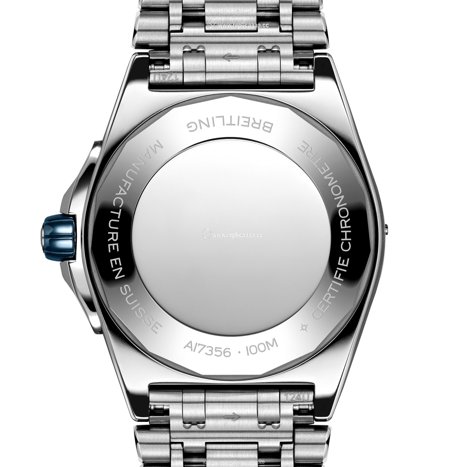 Replica Breitling Super Chronomat Automatic 38 Blue Stainless Steel Bracelet details A17356531C1A1 2 Replica Breitling Super Chronomat Automatic 38 Blue Stainless Steel Bracelet details A17356531C1A1