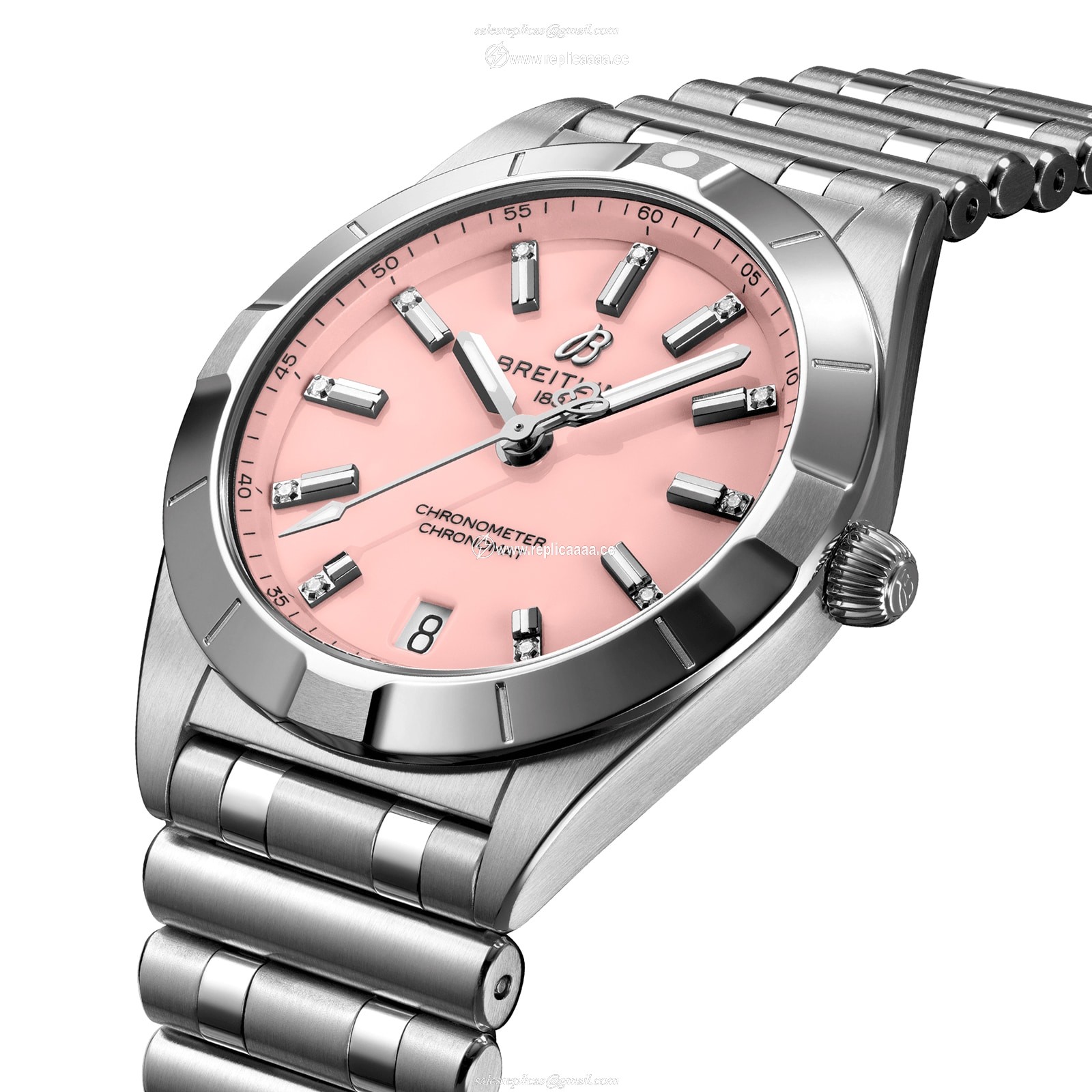 Replica Breitling Chronomat Quartz 32 Stainless Steel details A77310101K1A1 2 Replica Breitling Chronomat Quartz 32 Stainless Steel details A77310101K1A1