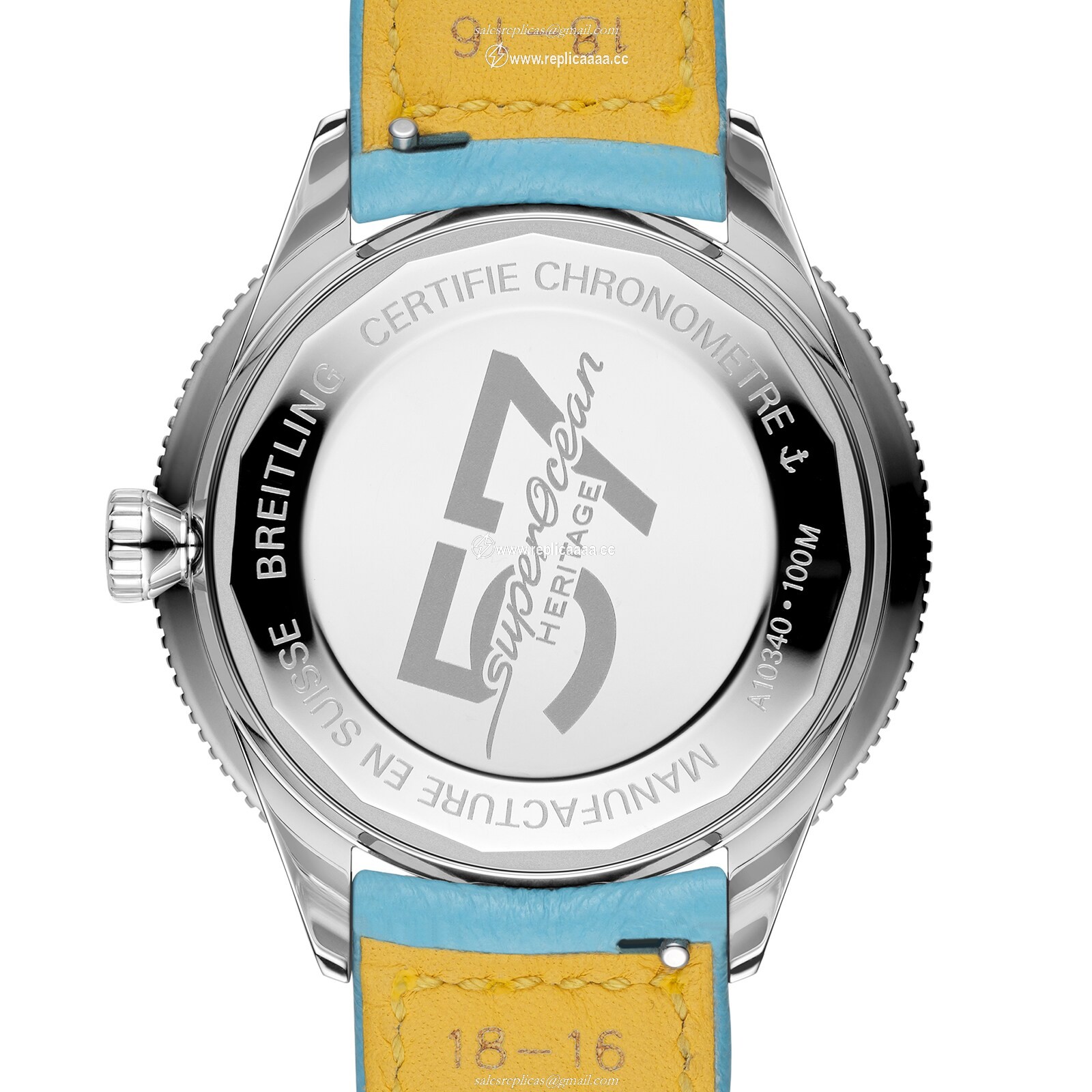 Replica Breitling Superocean Heritage '57 Pastel Paradise Blue 38mm Ladies details A10340161C1X1 2 Replica Breitling Superocean Heritage '57 Pastel Paradise Blue 38mm Ladies details A10340161C1X1