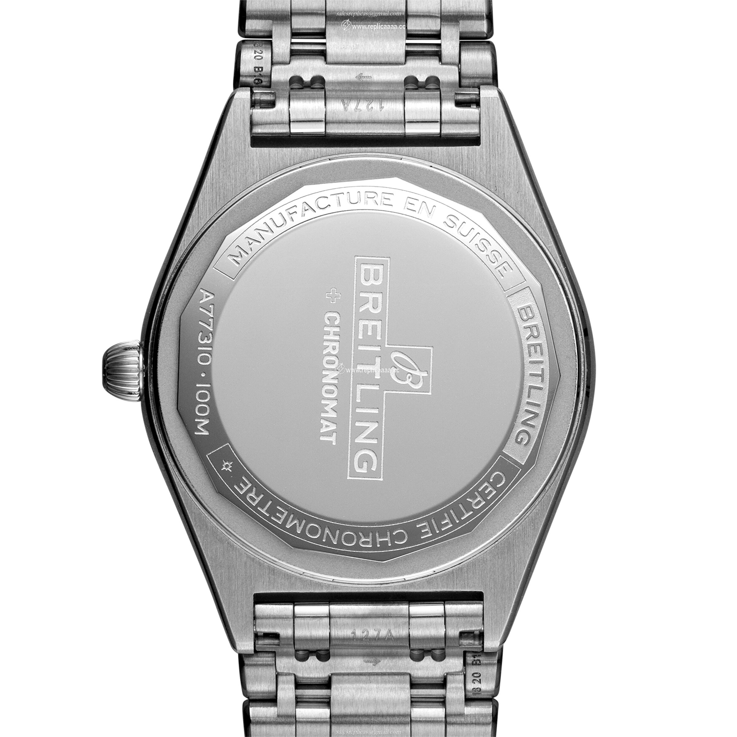 Replica Breitling Chronomat Super Quartz 32 Stainless Steel details A77310101A2A1