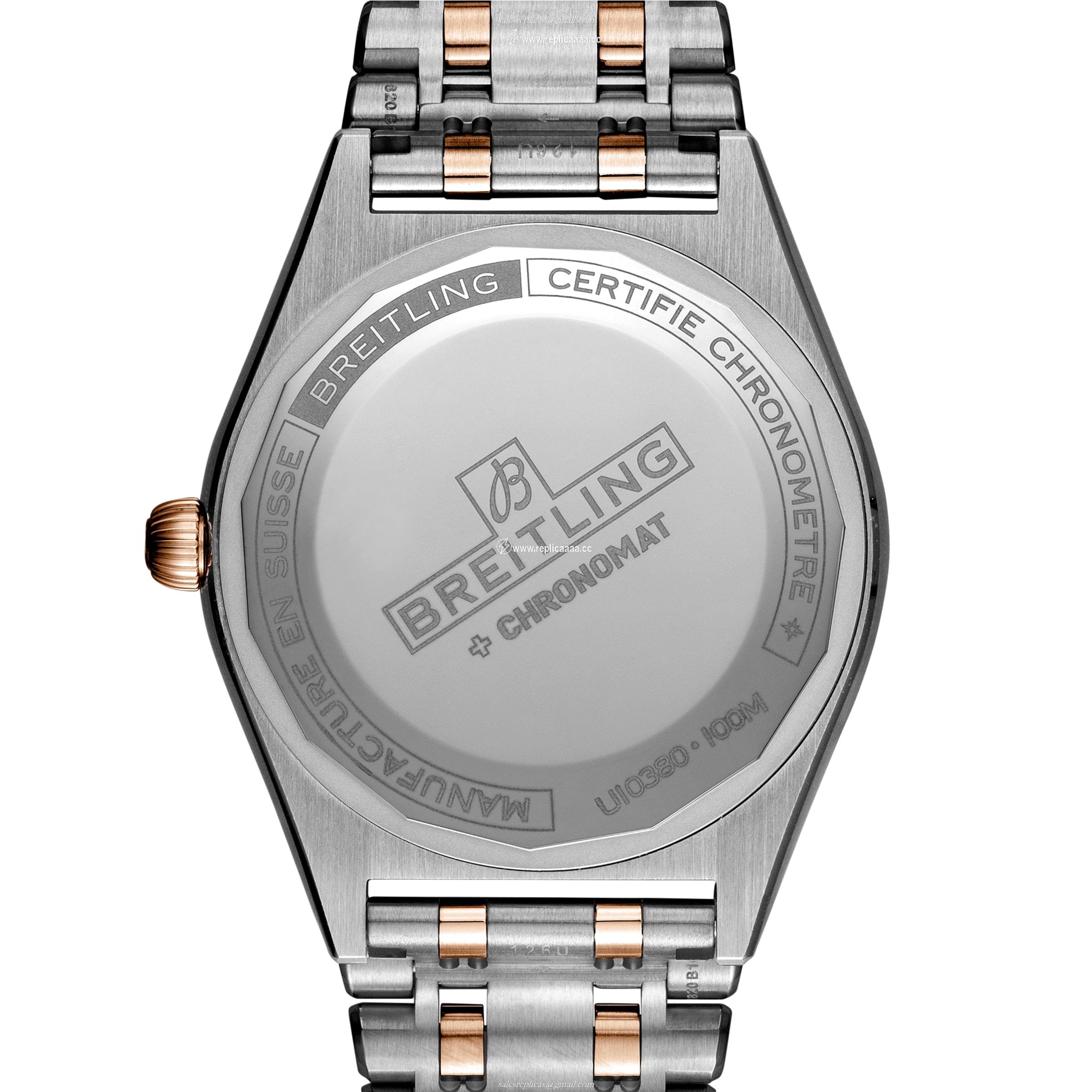 Replica Breitling Chronomat Automatic 36 Stainless Steel  18k Red Gold details U10380591K1U1