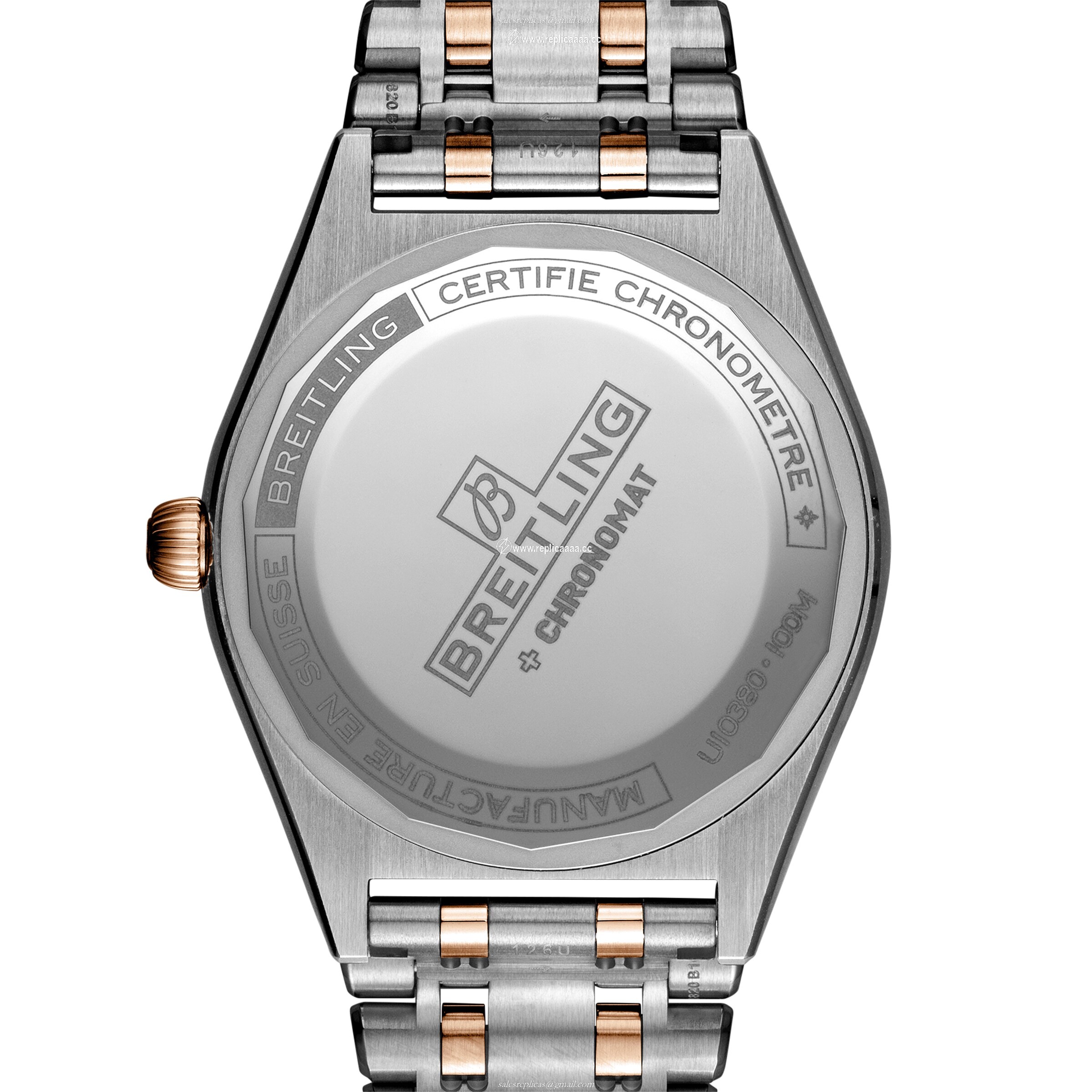 Replica Breitling Chronomat Automatic 36 Stainless Steel 18k Red Gold details U10380591A1U1 2 Replica Breitling Chronomat Automatic 36 Stainless Steel 18k Red Gold details U10380591A1U1