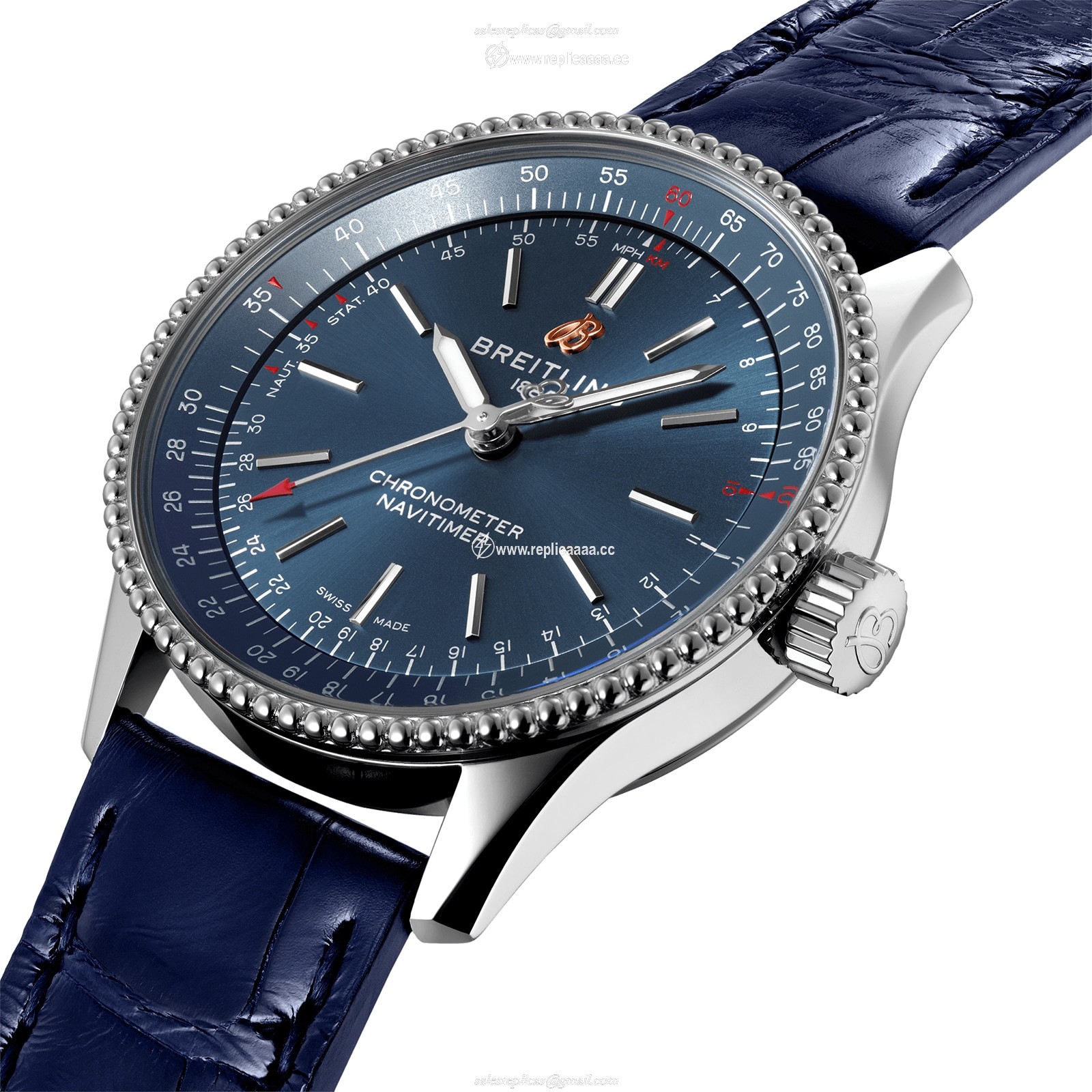 Replica Breitling Navitimer Automatic 35 Leather Strap details A17395161C1P1