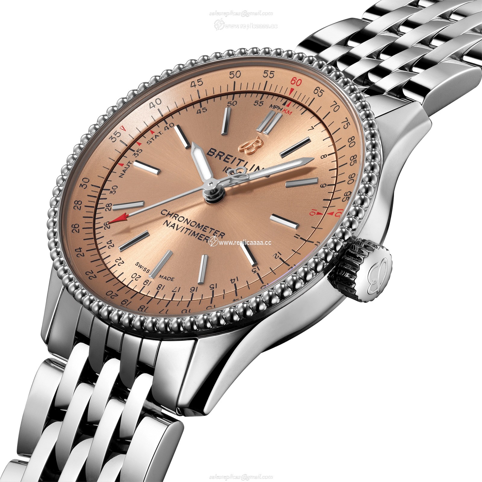 Replica Breitling Navitimer Automatic 35 Stainless Steel details A17395201K1A1