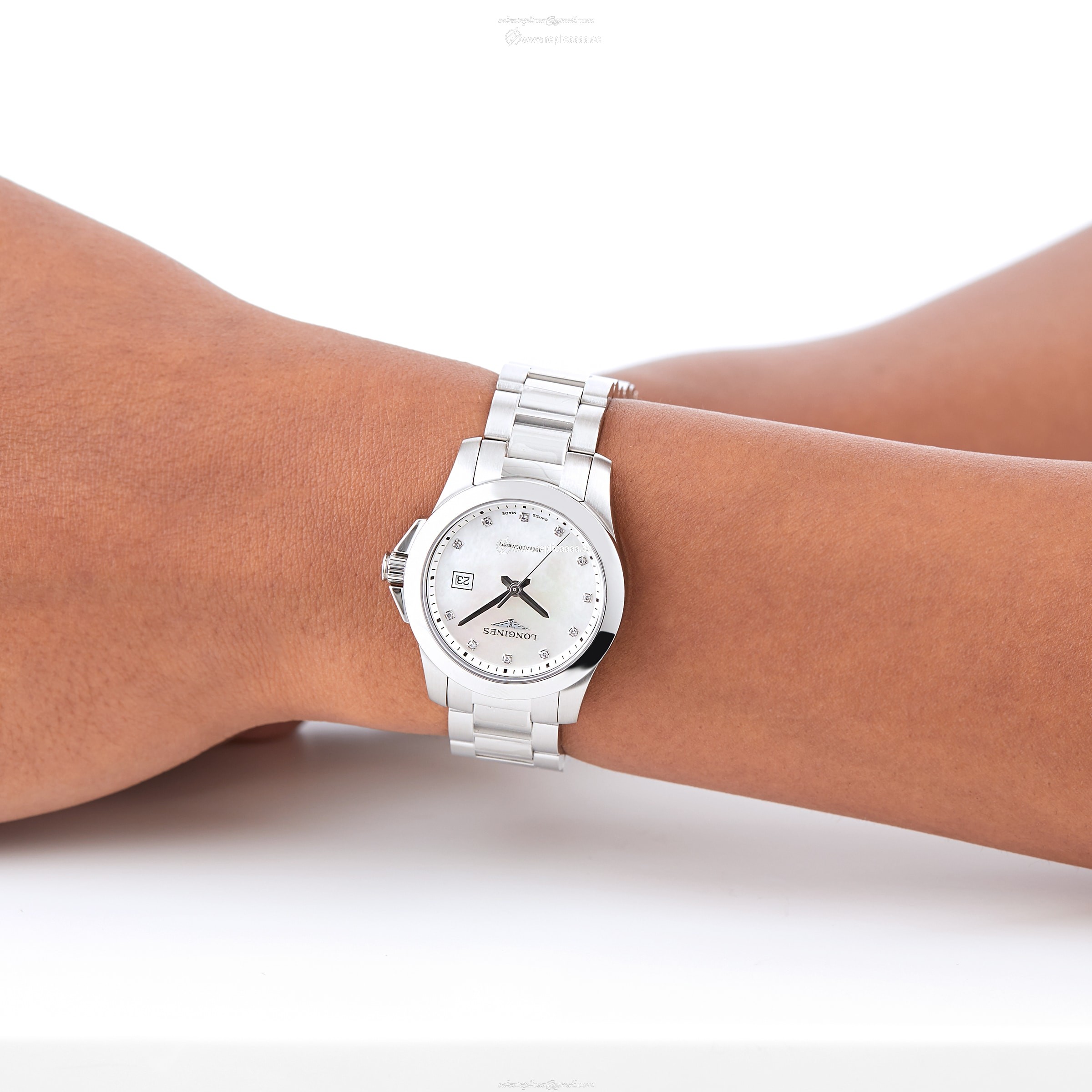 Replica Longines Conquest 30mm Ladies details L33764876 2 Replica Longines Conquest 30mm Ladies details L33764876