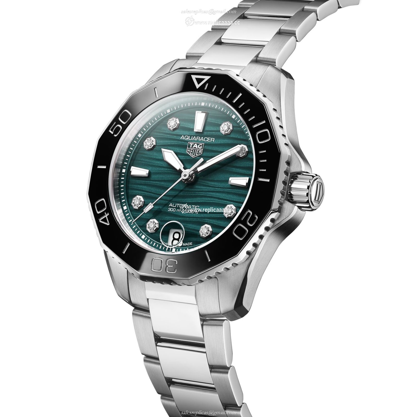 Replica TAG Heuer Aquaracer Professional 300 36mm Ladies details Green WBP231G.BA0618 2 Replica TAG Heuer Aquaracer Professional 300 36mm Ladies details Green WBP231G.BA0618