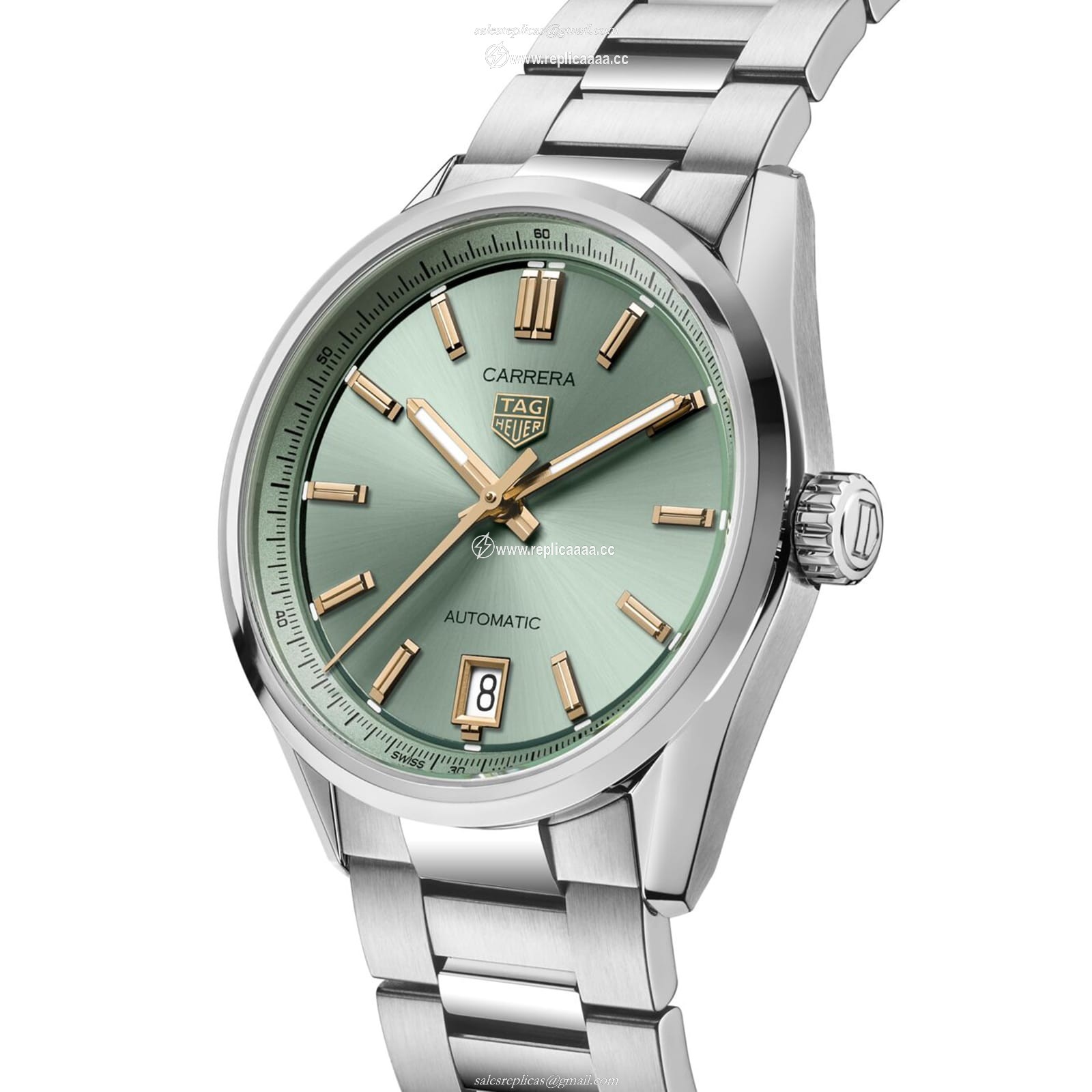 Replica TAG Heuer Carrera Date 36mm Ladies details Green WBN2312.BA0001