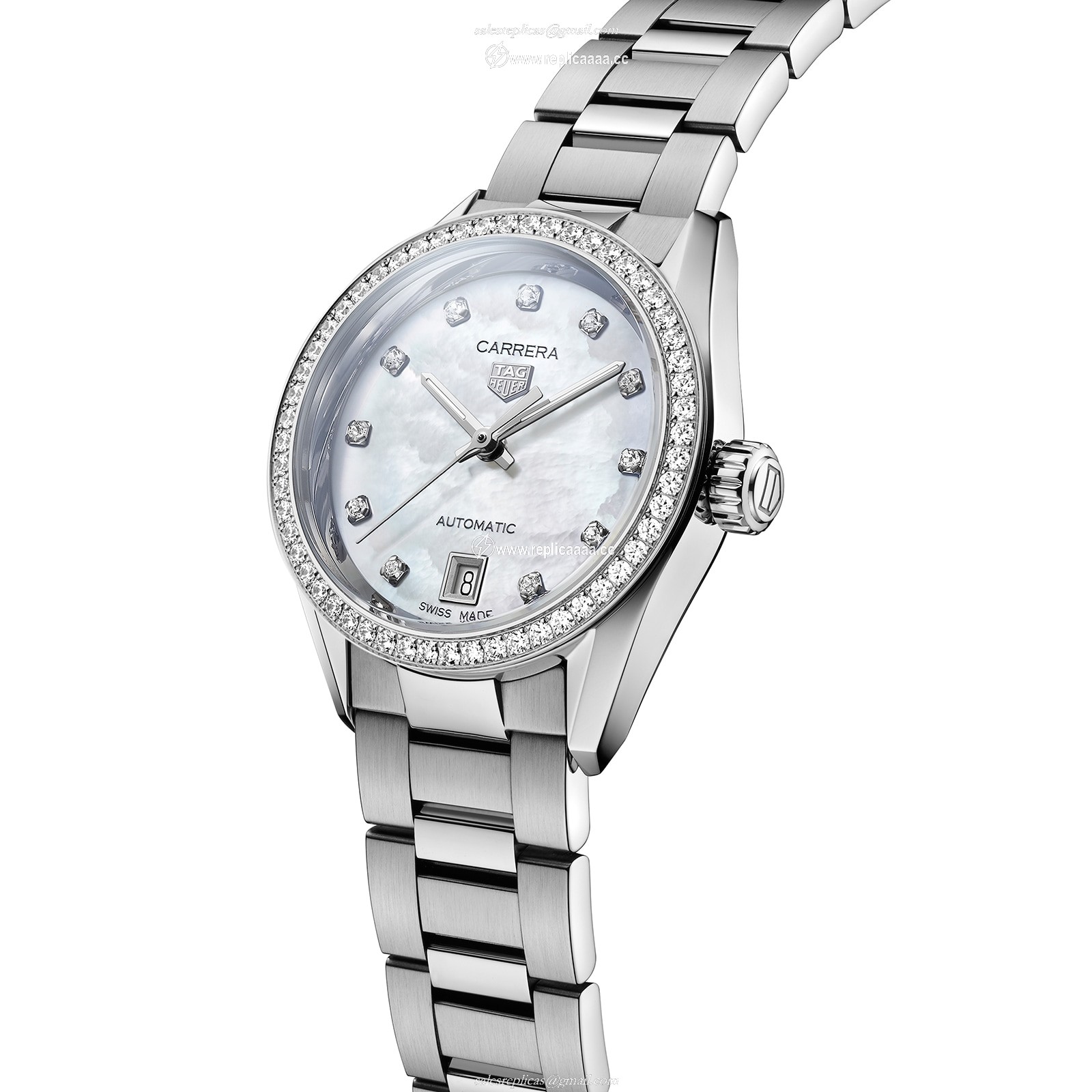 Replica TAG Heuer Carrera 29mm Stainless Steel Ladies details WBN2414.BA0621 2 Replica TAG Heuer Carrera 29mm Stainless Steel Ladies details WBN2414.BA0621