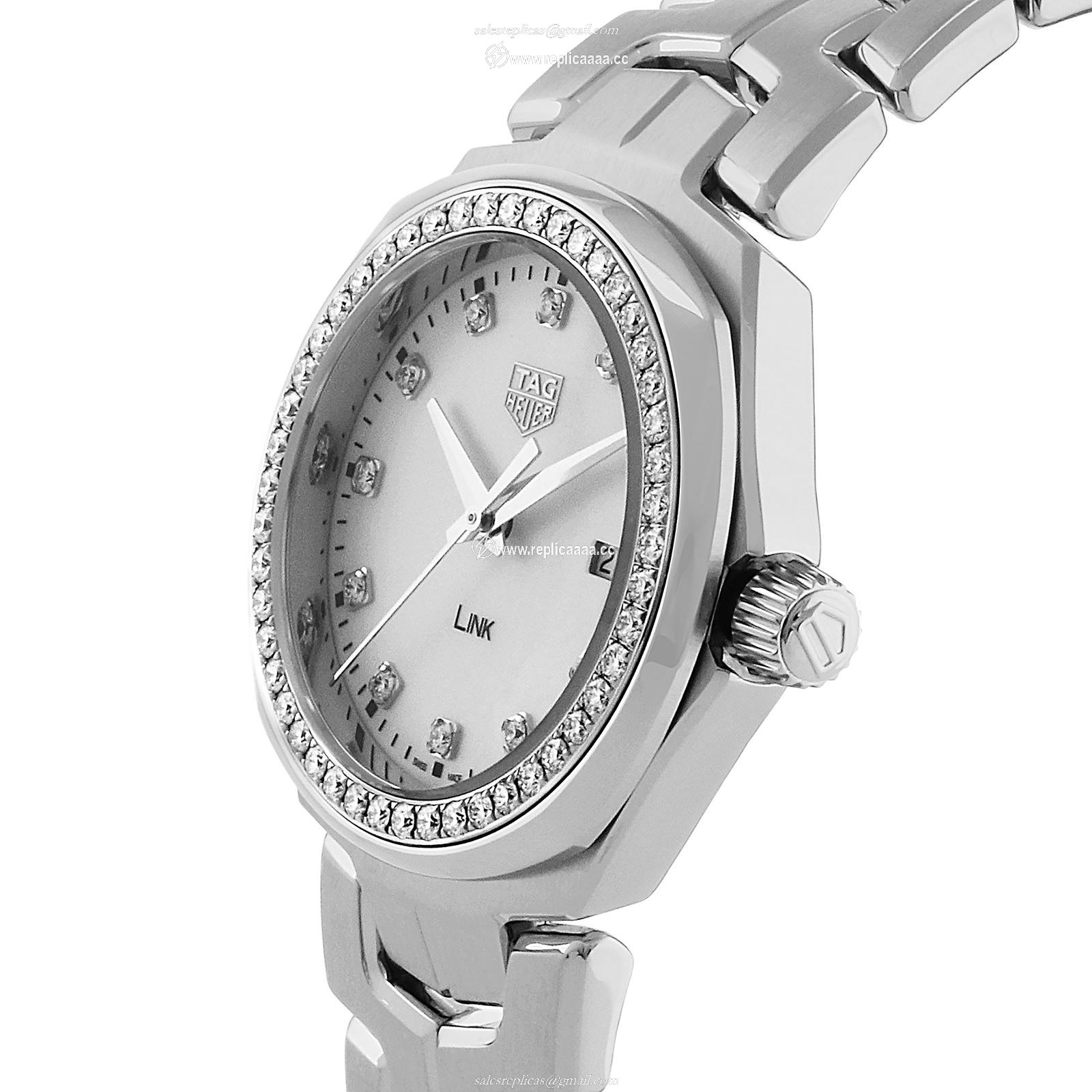Replica TAG Heuer Link 32mm Diamond Bezel Ladies details WBC1316.BA0600 2 Replica TAG Heuer Link 32mm Diamond Bezel Ladies details WBC1316.BA0600