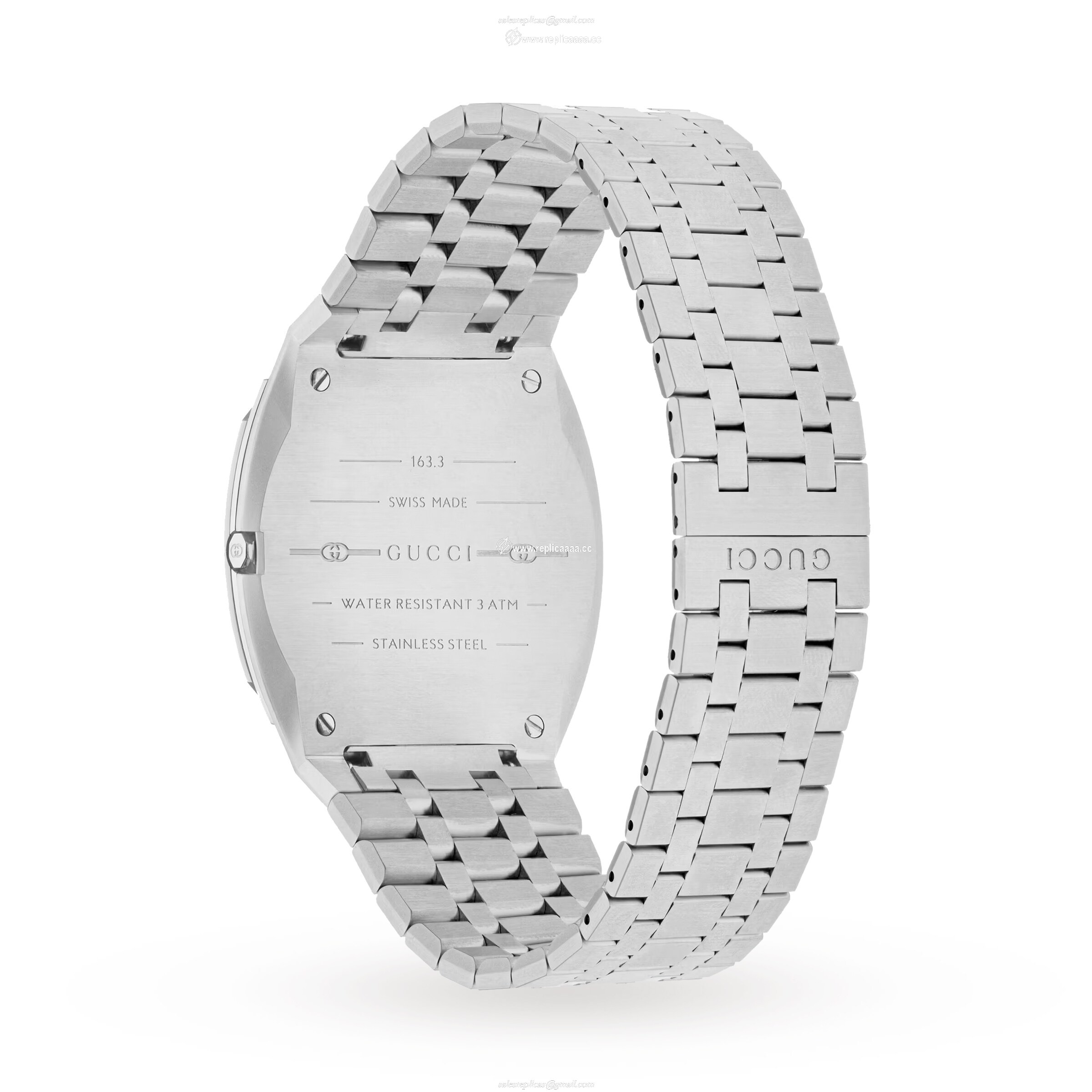 Replica Gucci 25H details 38mm in Steel YA163409