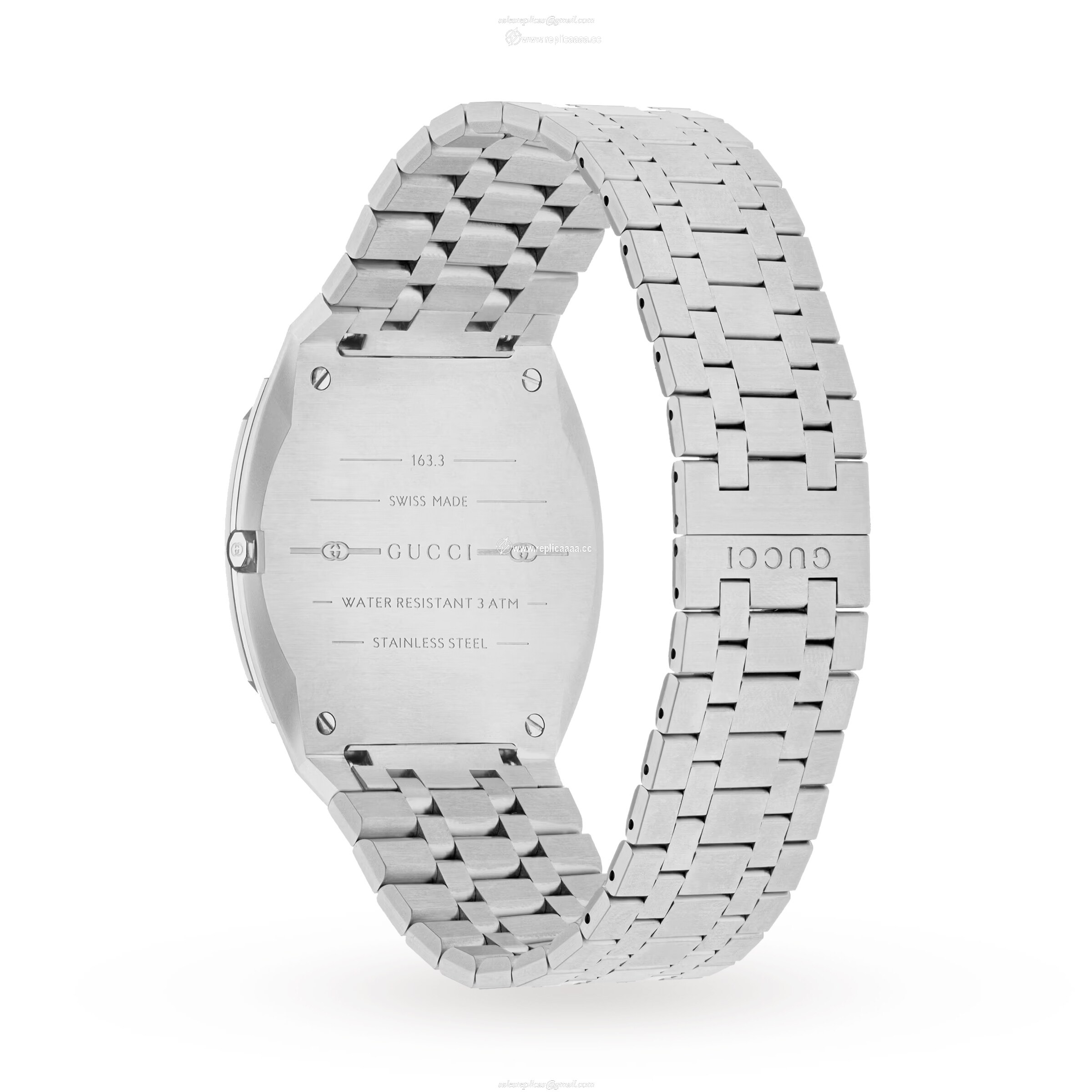 Replica Gucci 25H details 38mm in Steel YA163410