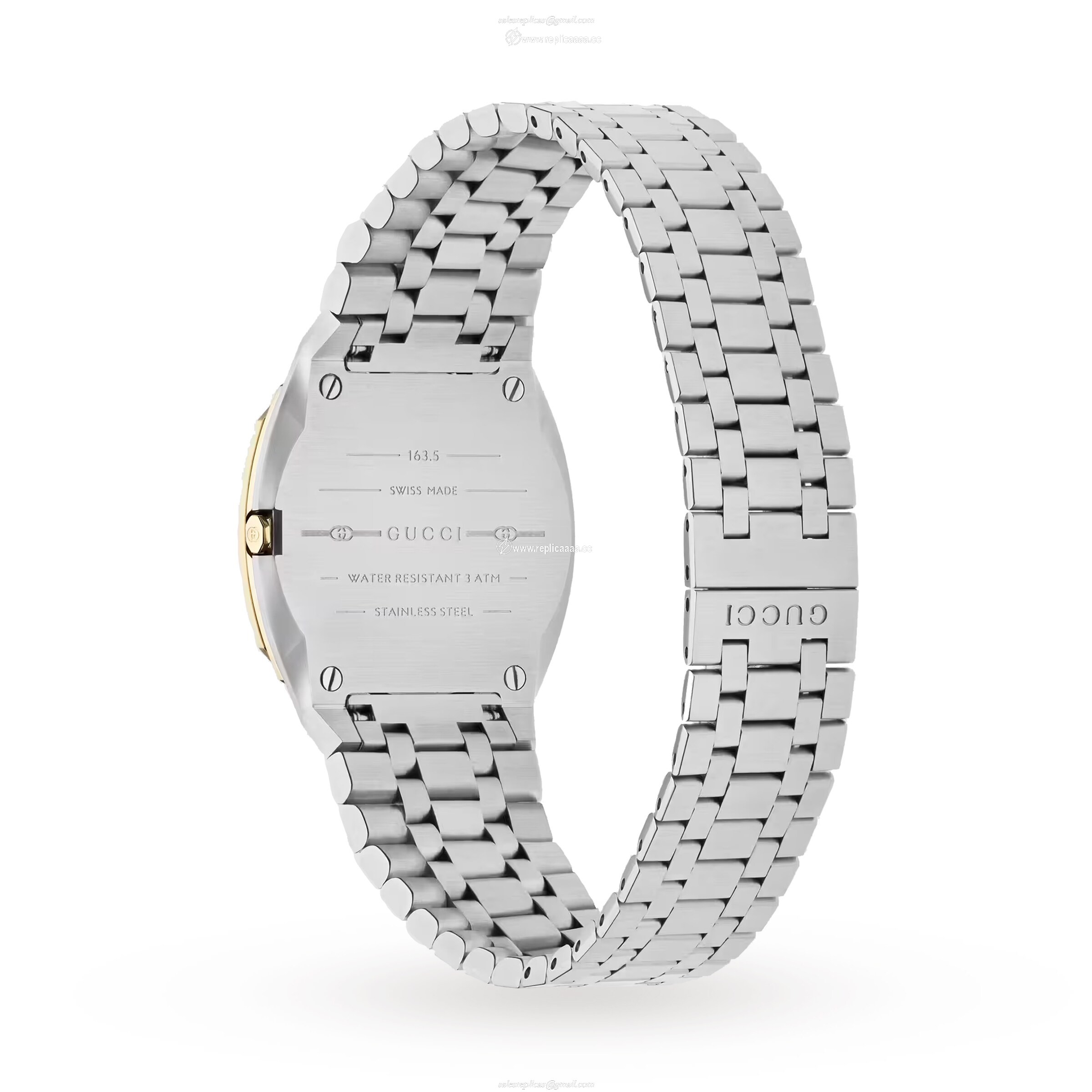 Replica Gucci 25H details 30mm in Steel YA163502