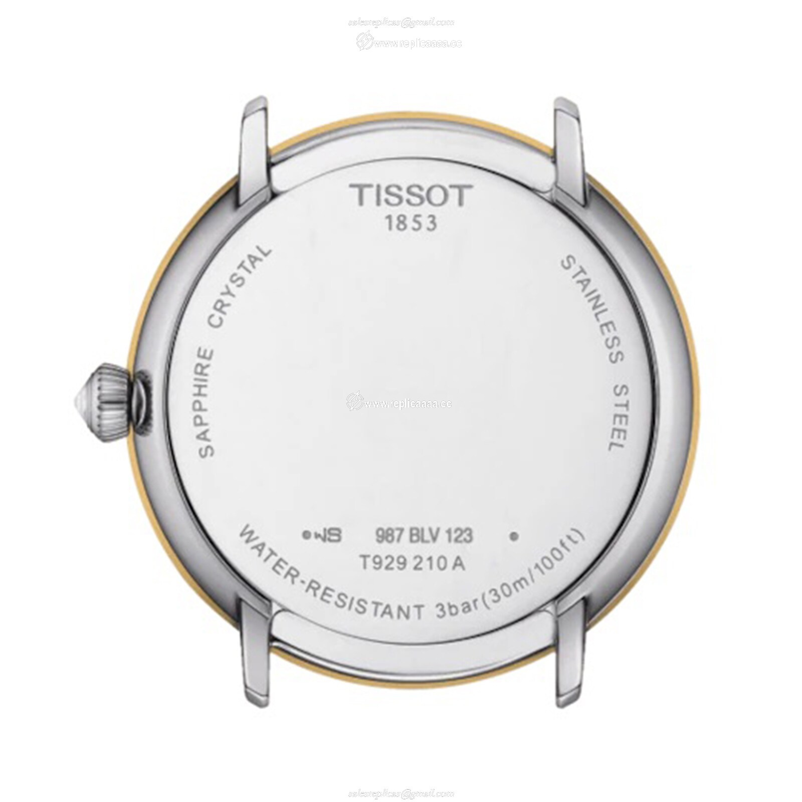 Replica Tissot T-Gold Glendora 18K Gold 33mm Ladies details Brown T9292104606600