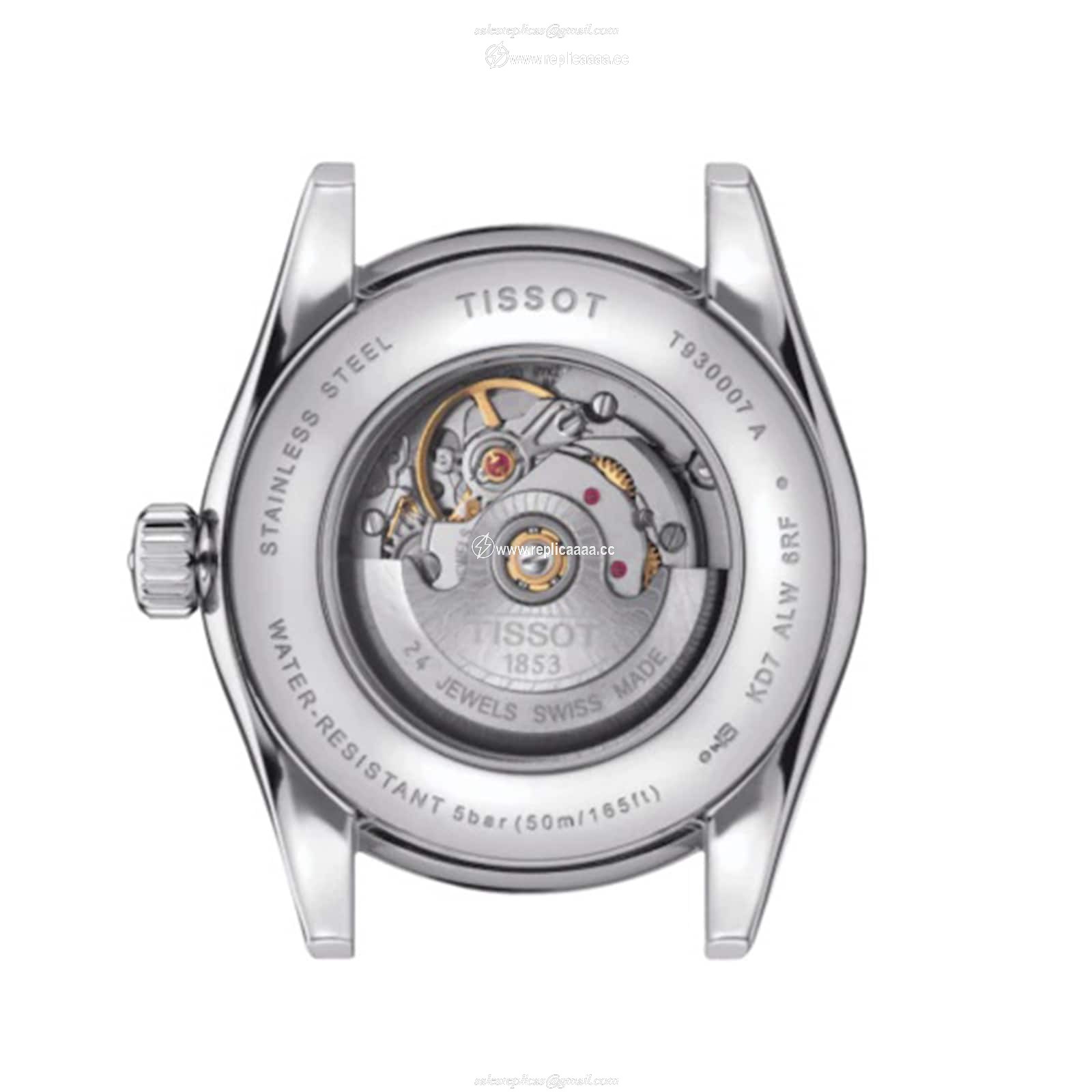 Replica Tissot T-Gold T-My Lady Automatic 18K Gold 29mm Ladies details T9300074103100