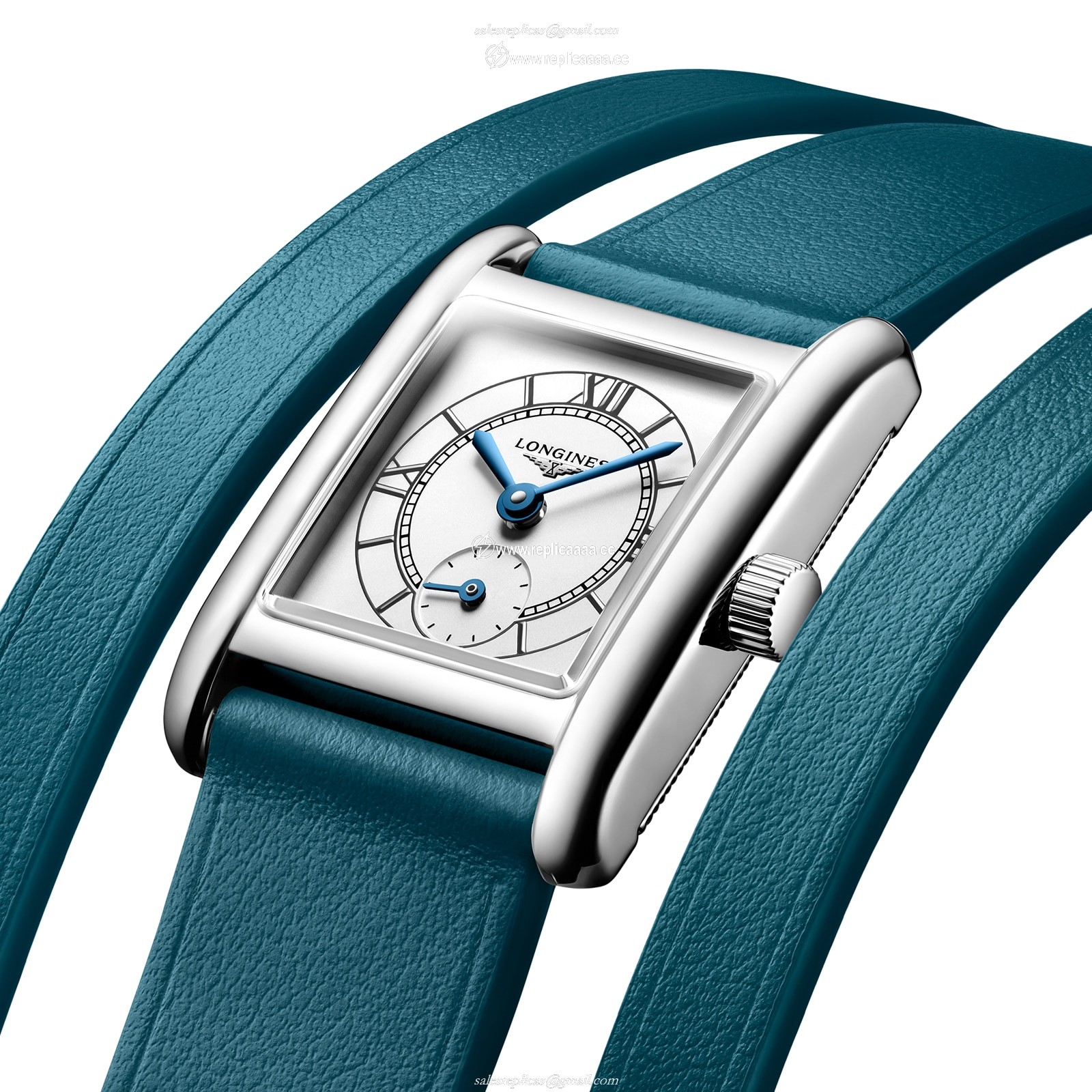 Replica Longines Mini Dolcevita 21.5mm X 29mm Ladies details Green Strap L52004759 2 Replica Longines Mini Dolcevita 21.5mm X 29mm Ladies details Green Strap L52004759