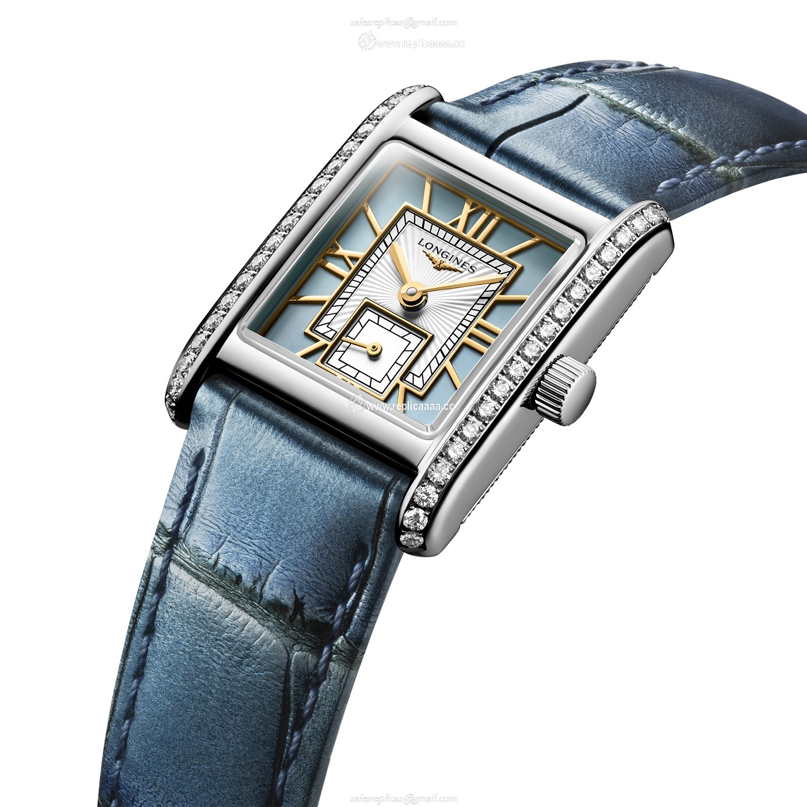 Replica Longines Mini Dolce Vita 21.5mm X 29mm Ladies details Blue L52000952 2 Replica Longines Mini Dolce Vita 21.5mm X 29mm Ladies details Blue L52000952