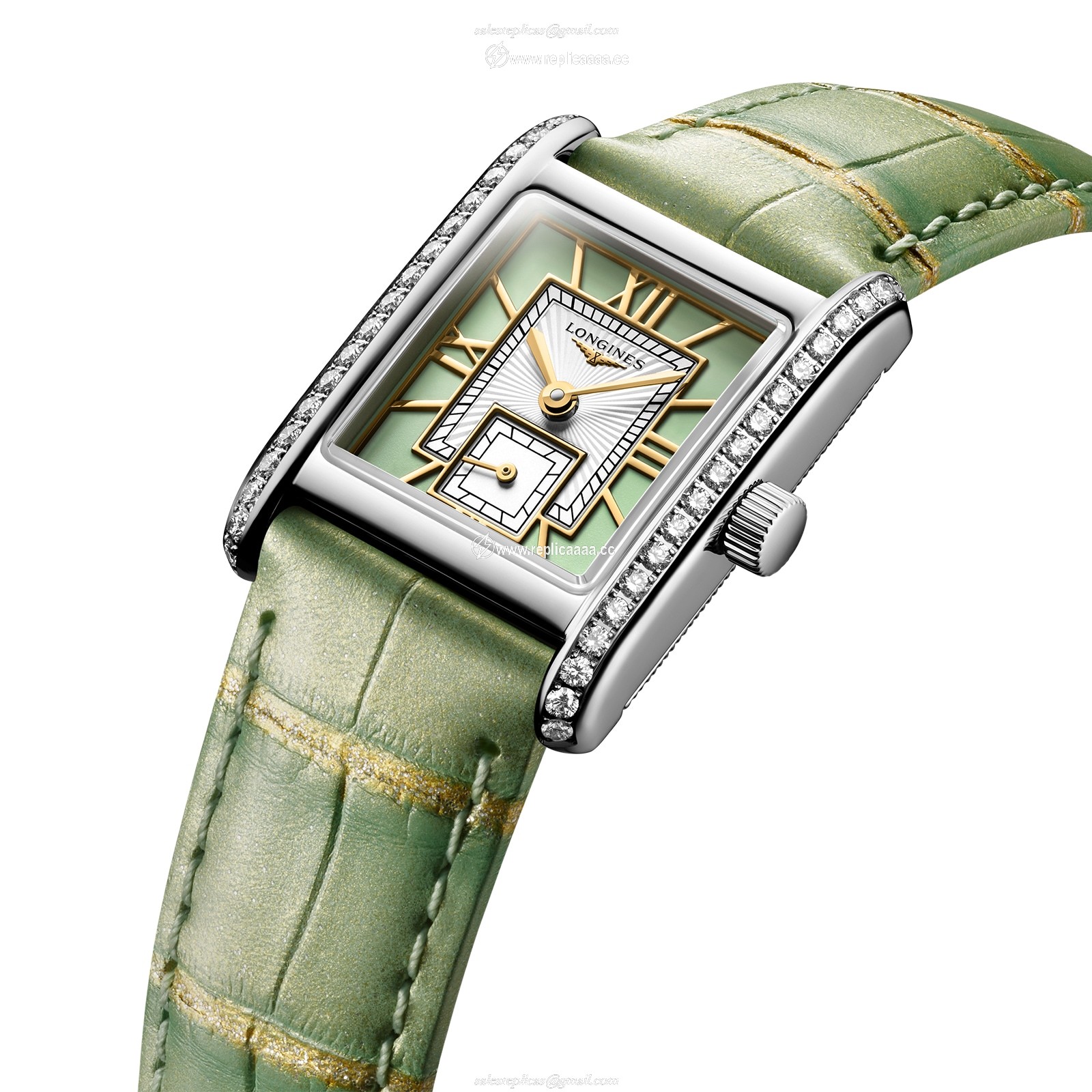 Replica Longines Mini Dolce Vita 21.5mm X 29mm Ladies details Green L52000052 2 Replica Longines Mini Dolce Vita 21.5mm X 29mm Ladies details Green L52000052