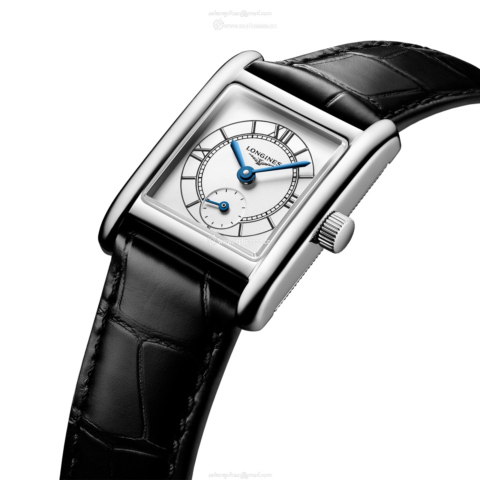 Replica Longines Mini Dolce Vita 21.5mm X 29mm Ladies details Silver Black Alligator L52004752 2 Replica Longines Mini Dolce Vita 21.5mm X 29mm Ladies details Silver Black Alligator L52004752