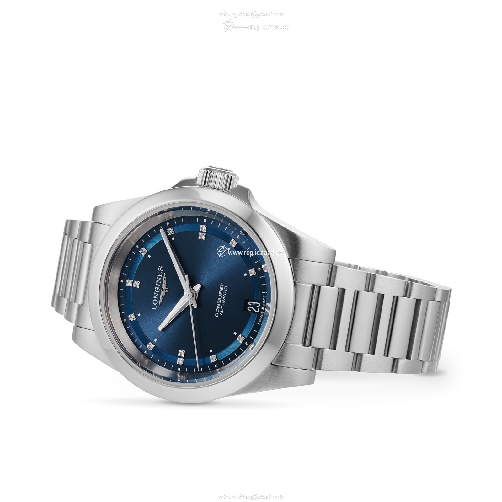 Replica Longines Conquest 34mm Ladies details Blue L34304976