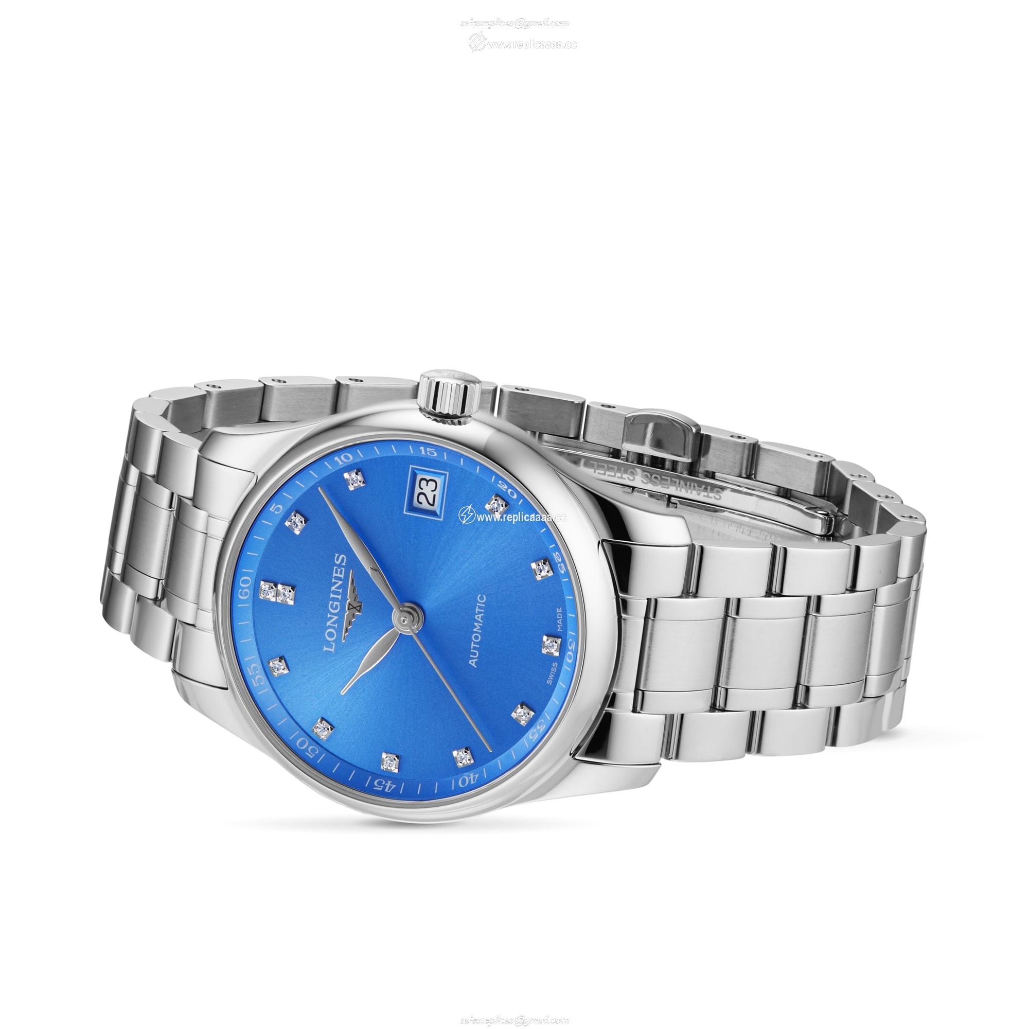 Replica Longines Master Collection 34mm Ladies details Blue L23574986