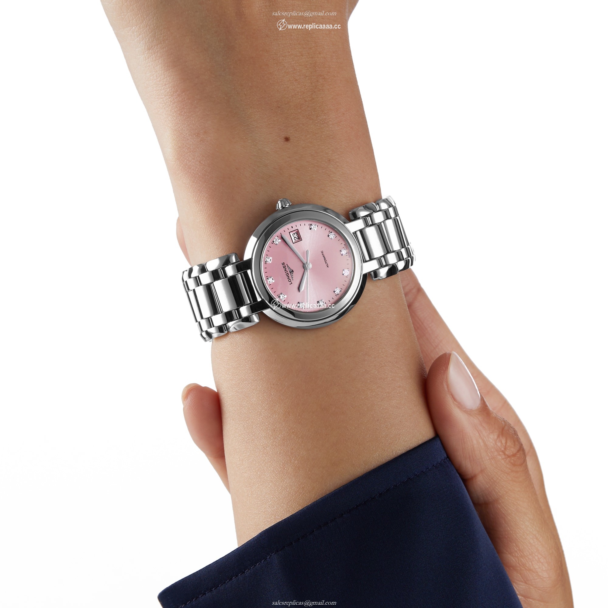 Replica Longines Prima Luna 30mm Ladies details Pink L81134996