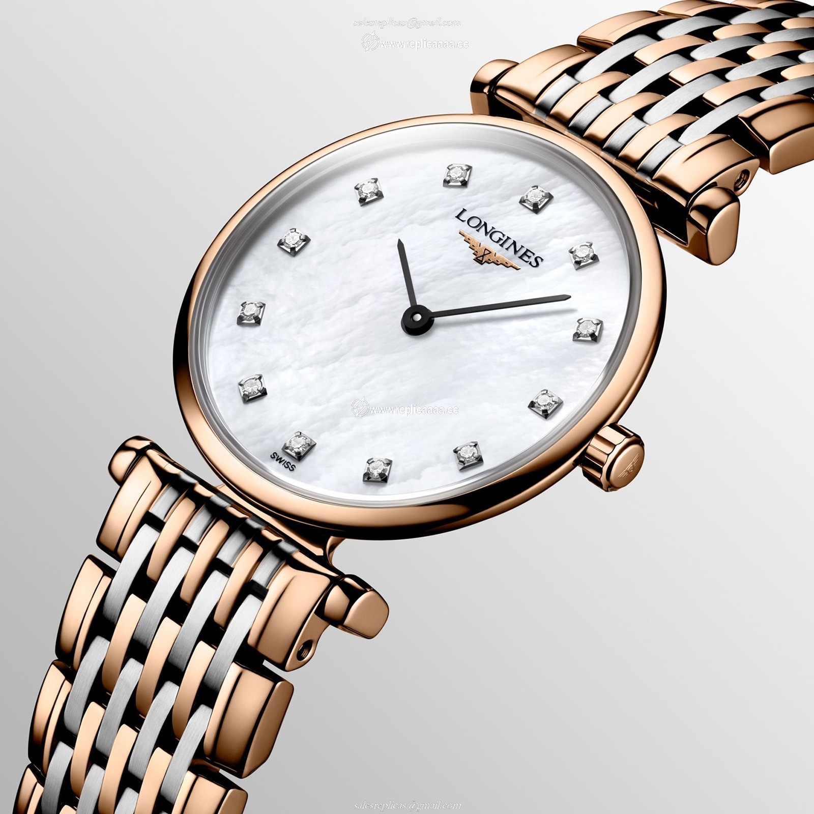 Replica Longines La Grande Classique 24mm MOP Dial Stainless Steel/PVD Ladies details L42091977