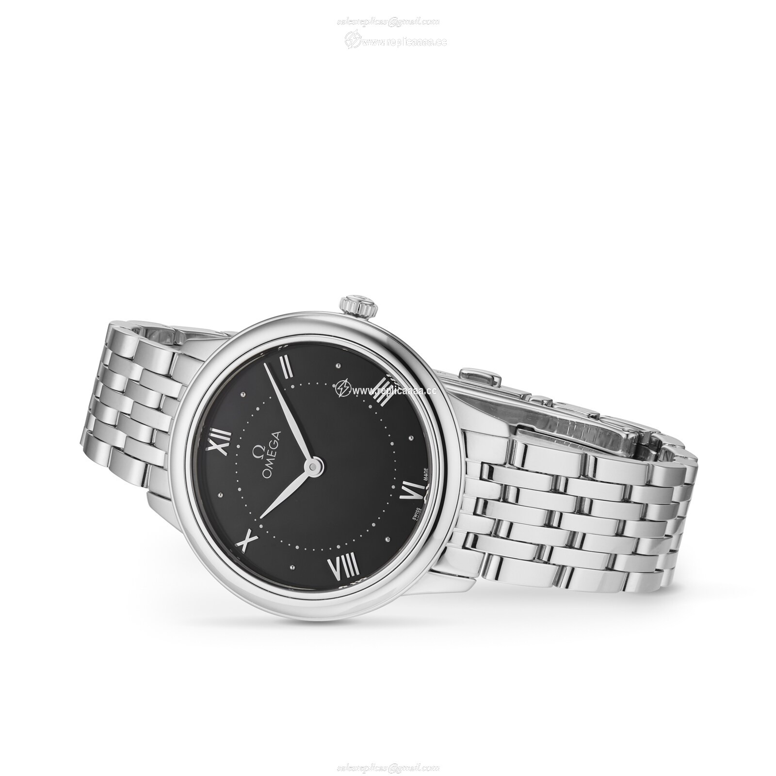 Replica Omega De Ville Prestige 30mm Steel On Steel O43410306001001 2 Replica Omega De Ville Prestige 30mm Steel On Steel O43410306001001
