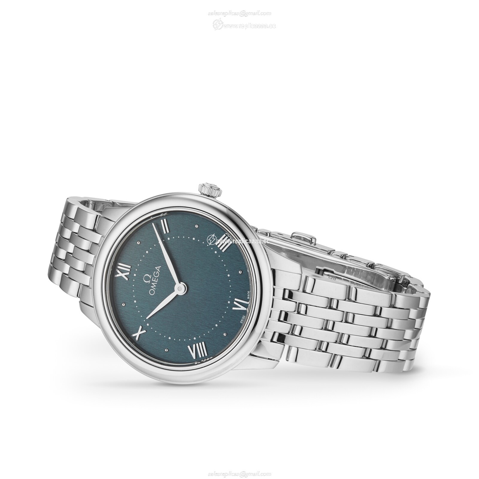 Replica Omega De Ville Prestige 30mm Steel On Steel O43410306010001