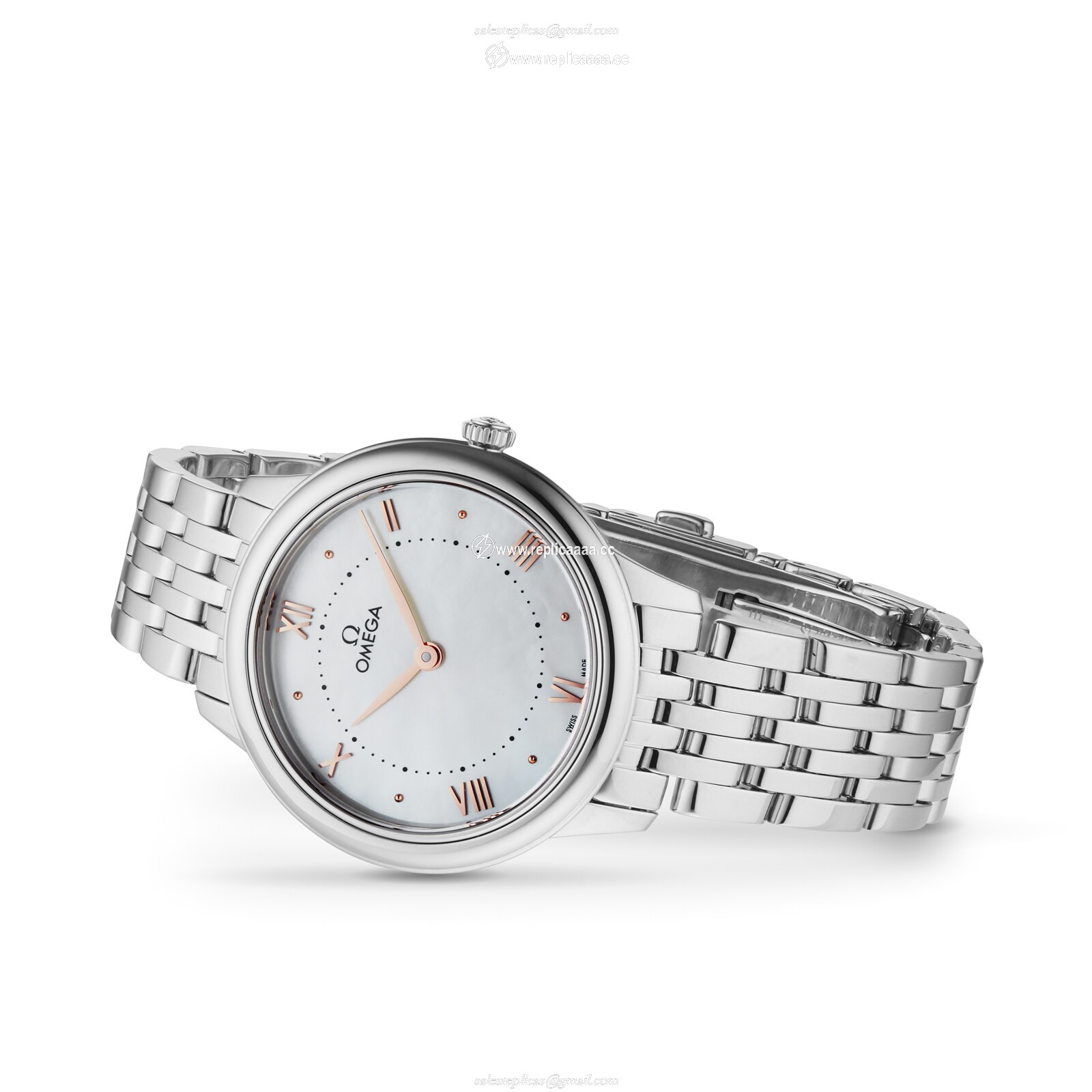 Replica Omega De Ville Prestige 30mm Steel On Steel O43410306005001