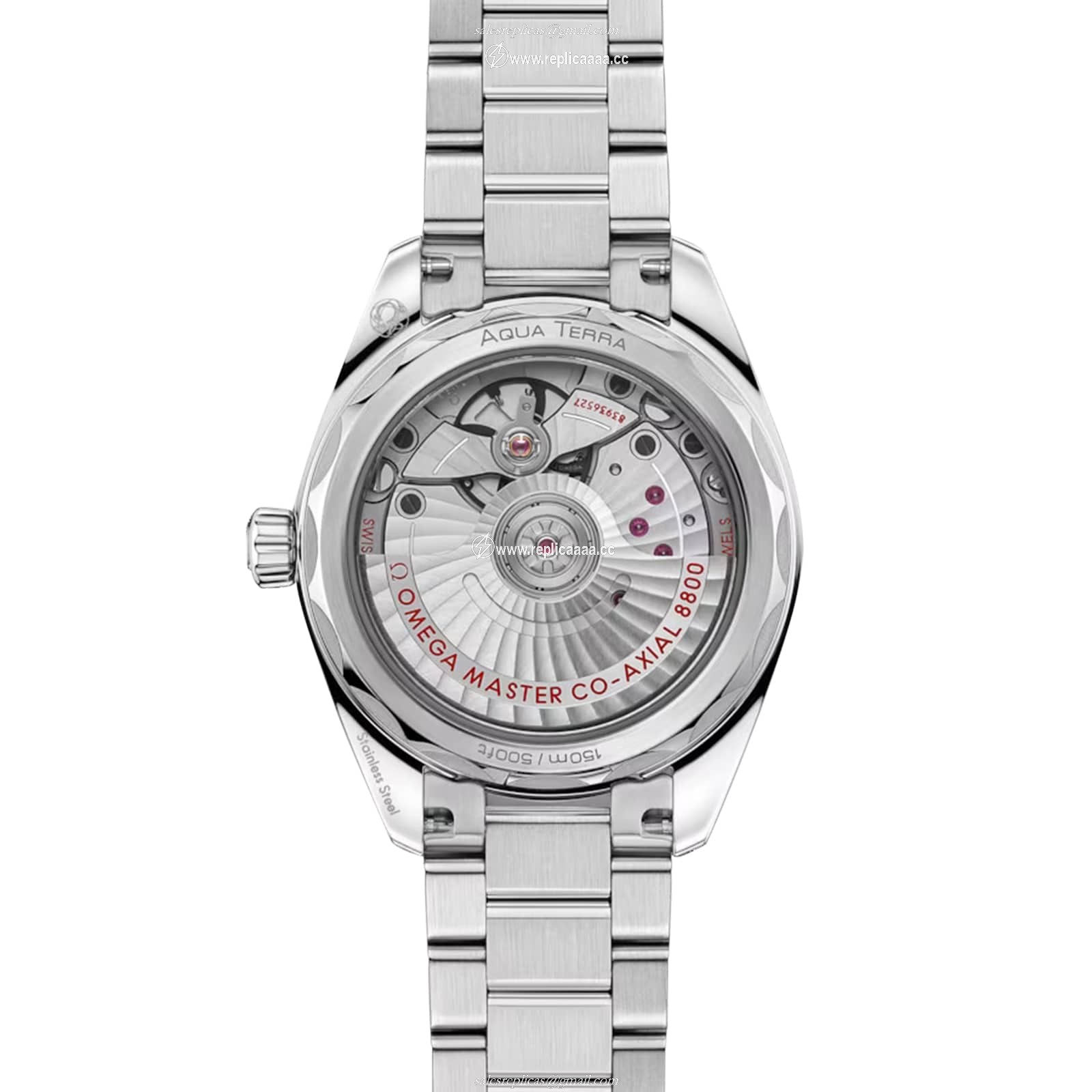 Replica Omega Seamaster Aqua Terra 150m Co-Axial Master Chronometer 34mm Ladies details Pink O22010342010003