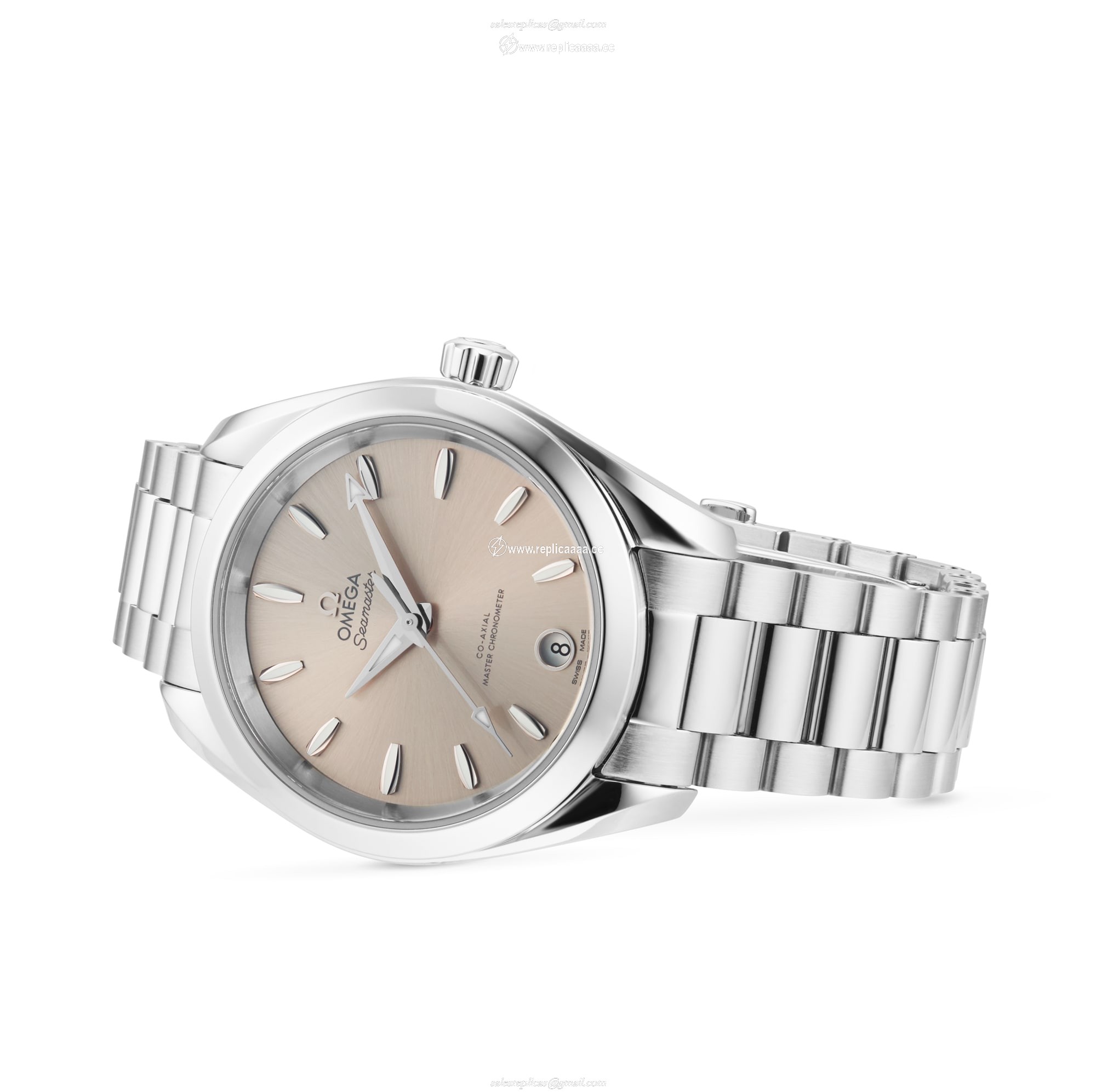 Replica Omega Seamaster Aqua Terra 150m Co-Axial Master Chronometer 34mm Ladies details Ivory O22010342009001 2 Replica Omega Seamaster Aqua Terra 150m Co-Axial Master Chronometer 34mm Ladies details Ivory O22010342009001