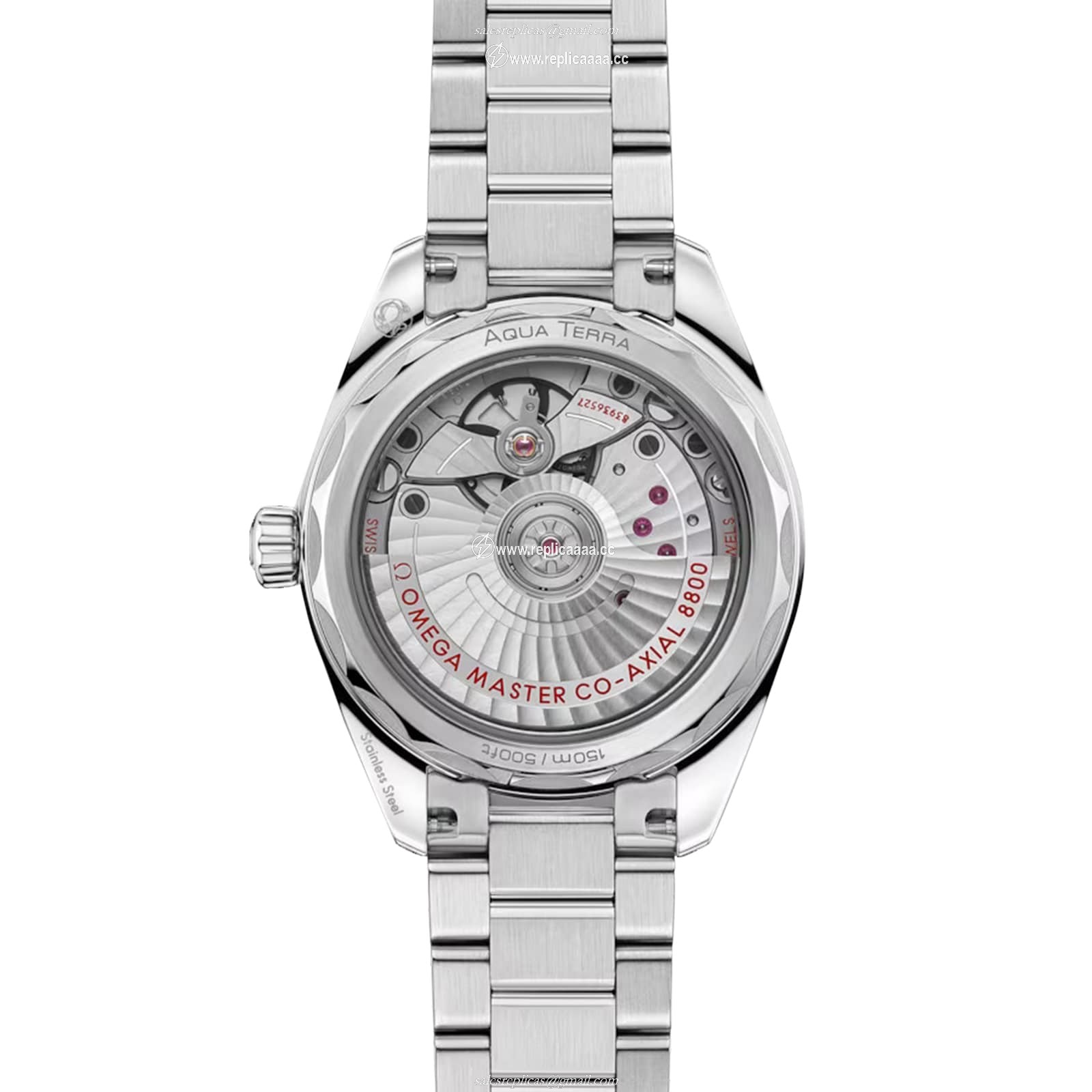 Replica Omega Seamaster Aqua Terra 150m Co-Axial Master Chronometer 34mm Ladies details Blue O22010342003002