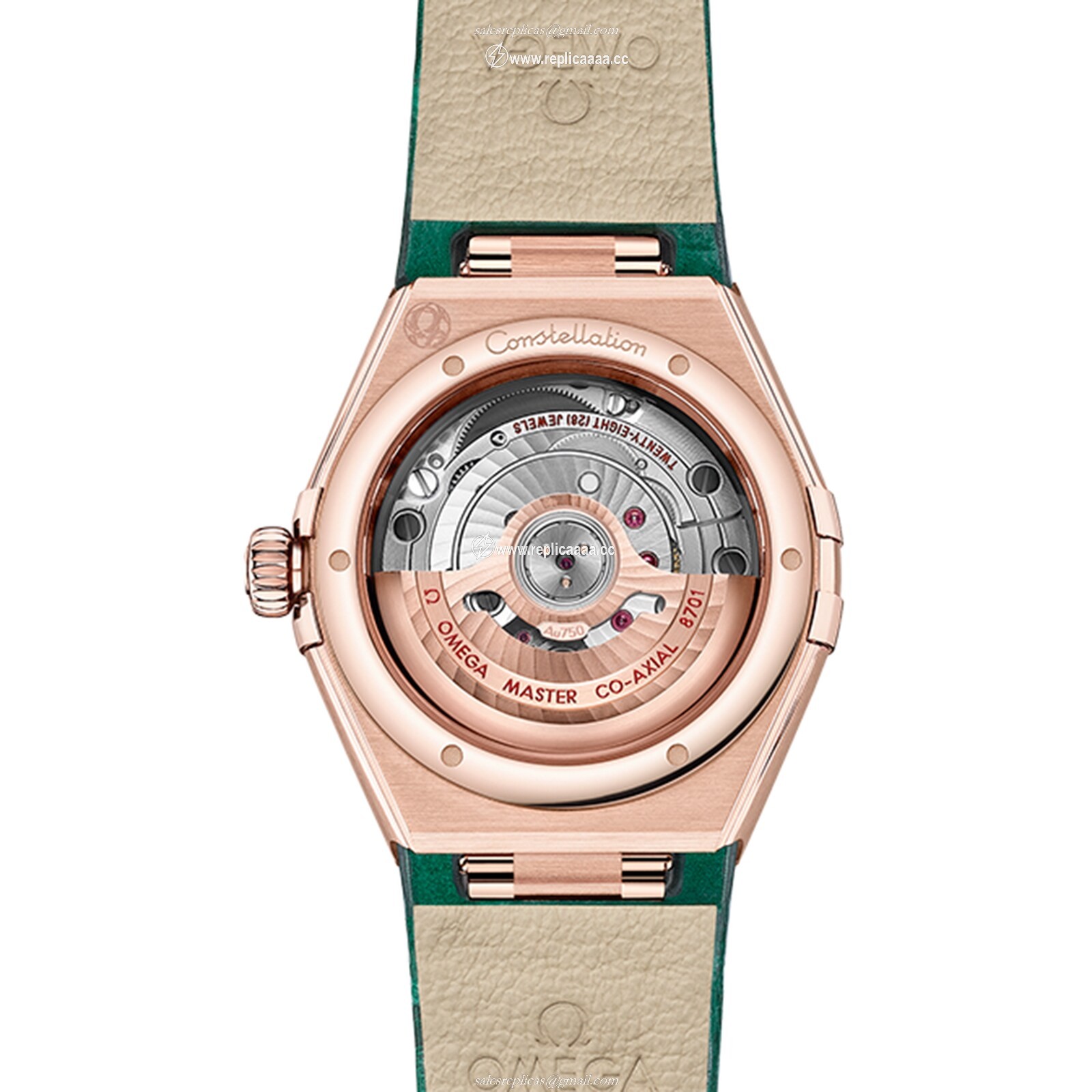 Replica Omega Constellation Co-Axial Master Chronometer 29mm Ladies details Green O13153292099002 2 Replica Omega Constellation Co-Axial Master Chronometer 29mm Ladies details Green O13153292099002